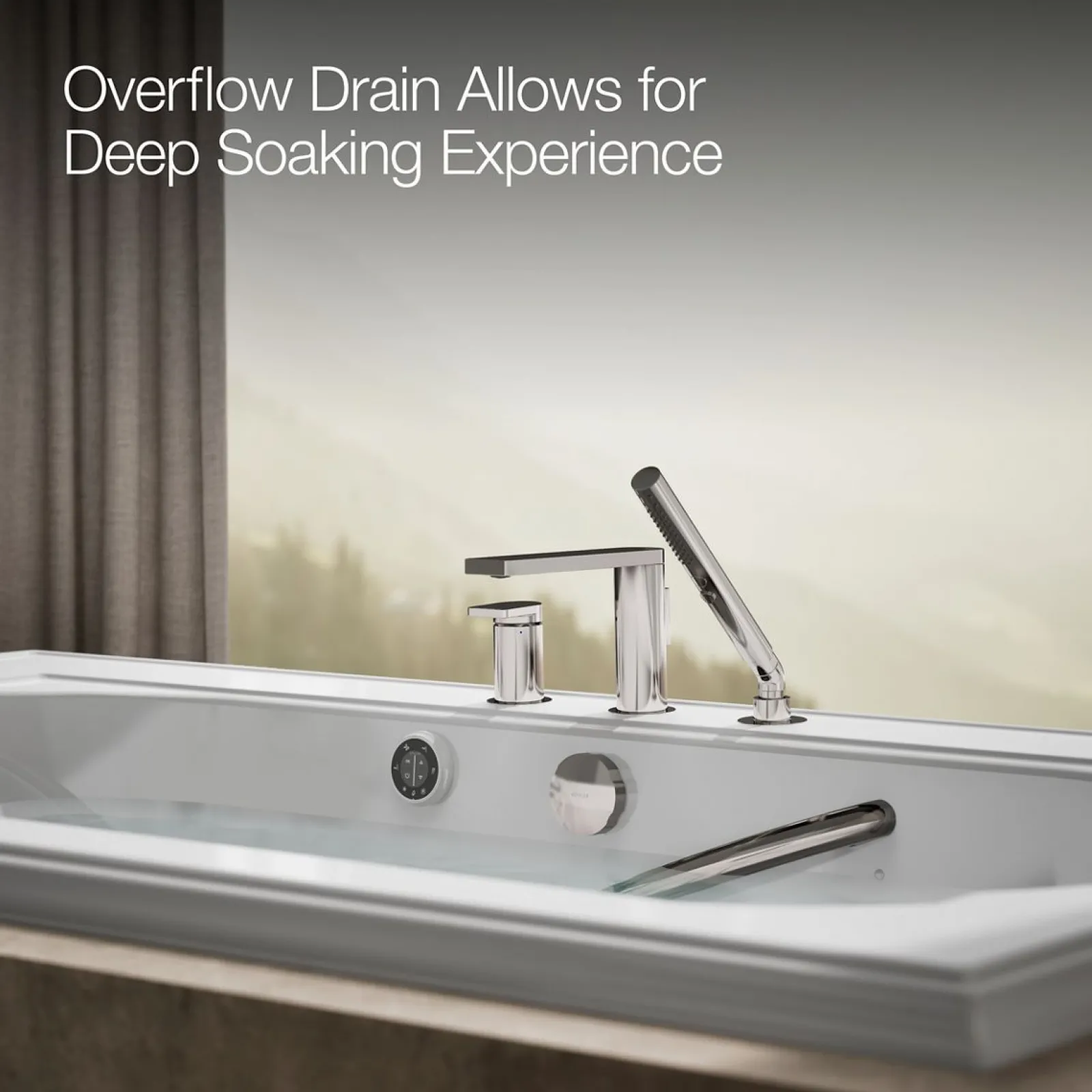 72" x 42" drop-in Effervescence whirlpool bath^Kohler Hot