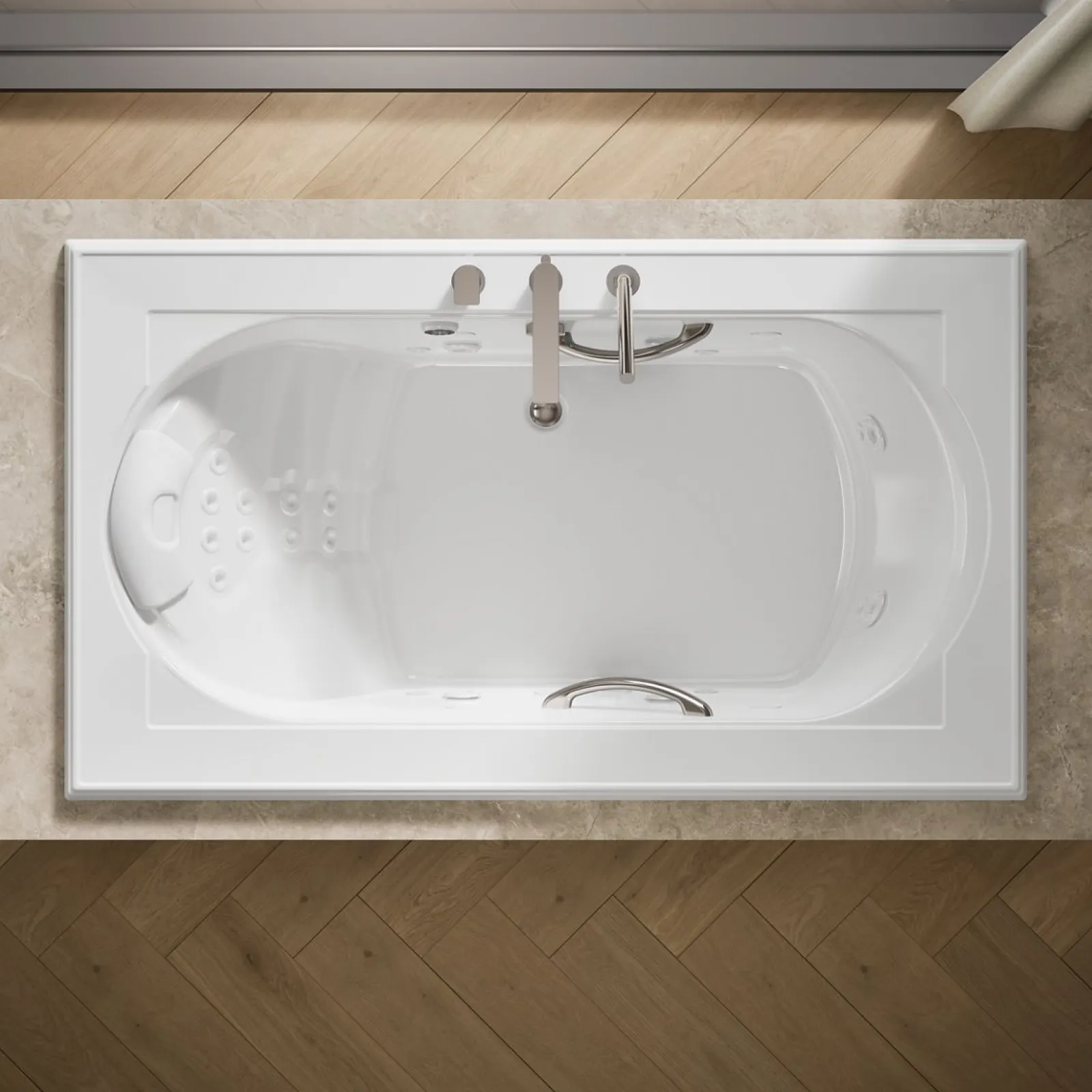 72" x 42" drop-in Effervescence whirlpool bath^Kohler Hot