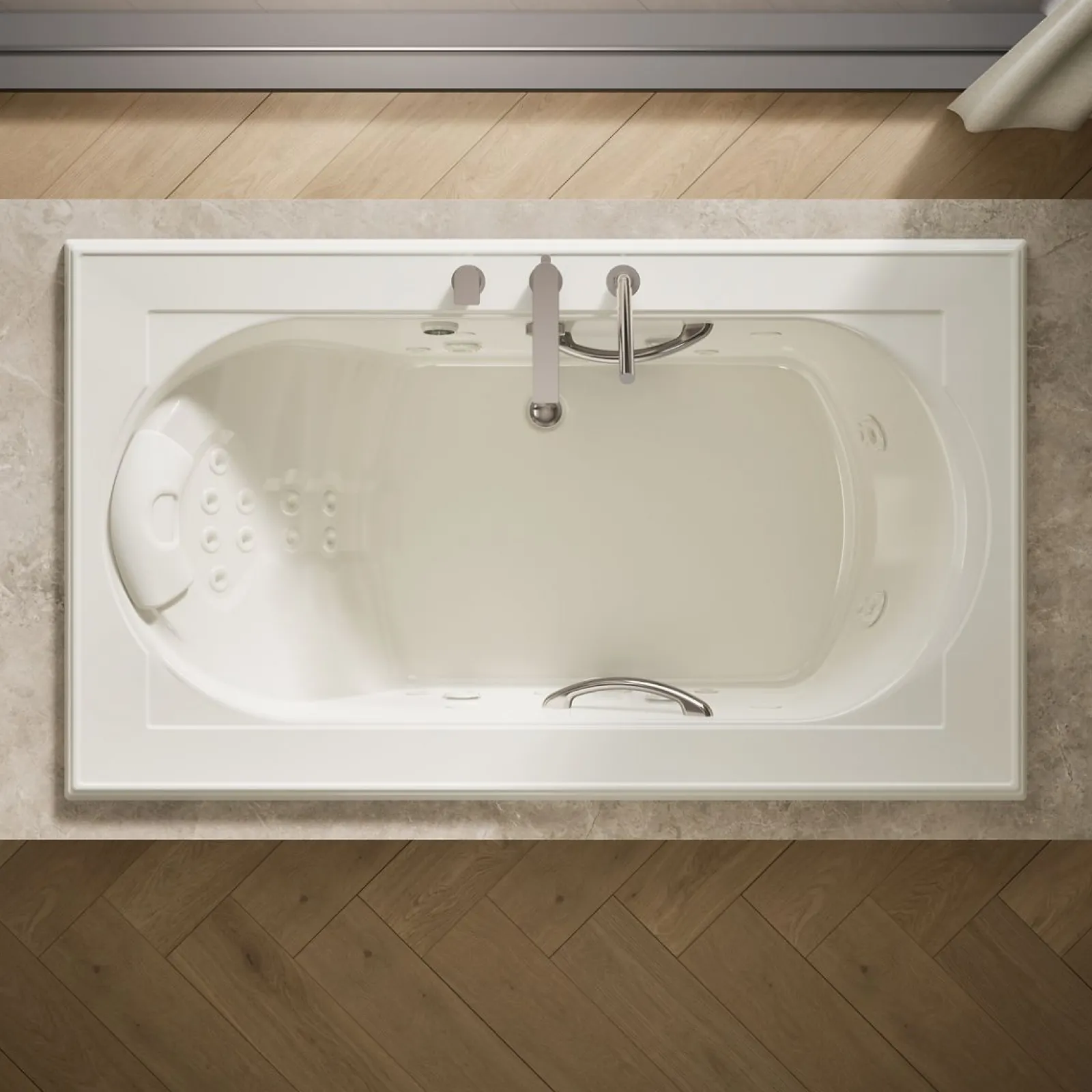 72" x 42" drop-in Effervescence whirlpool bath^Kohler Hot