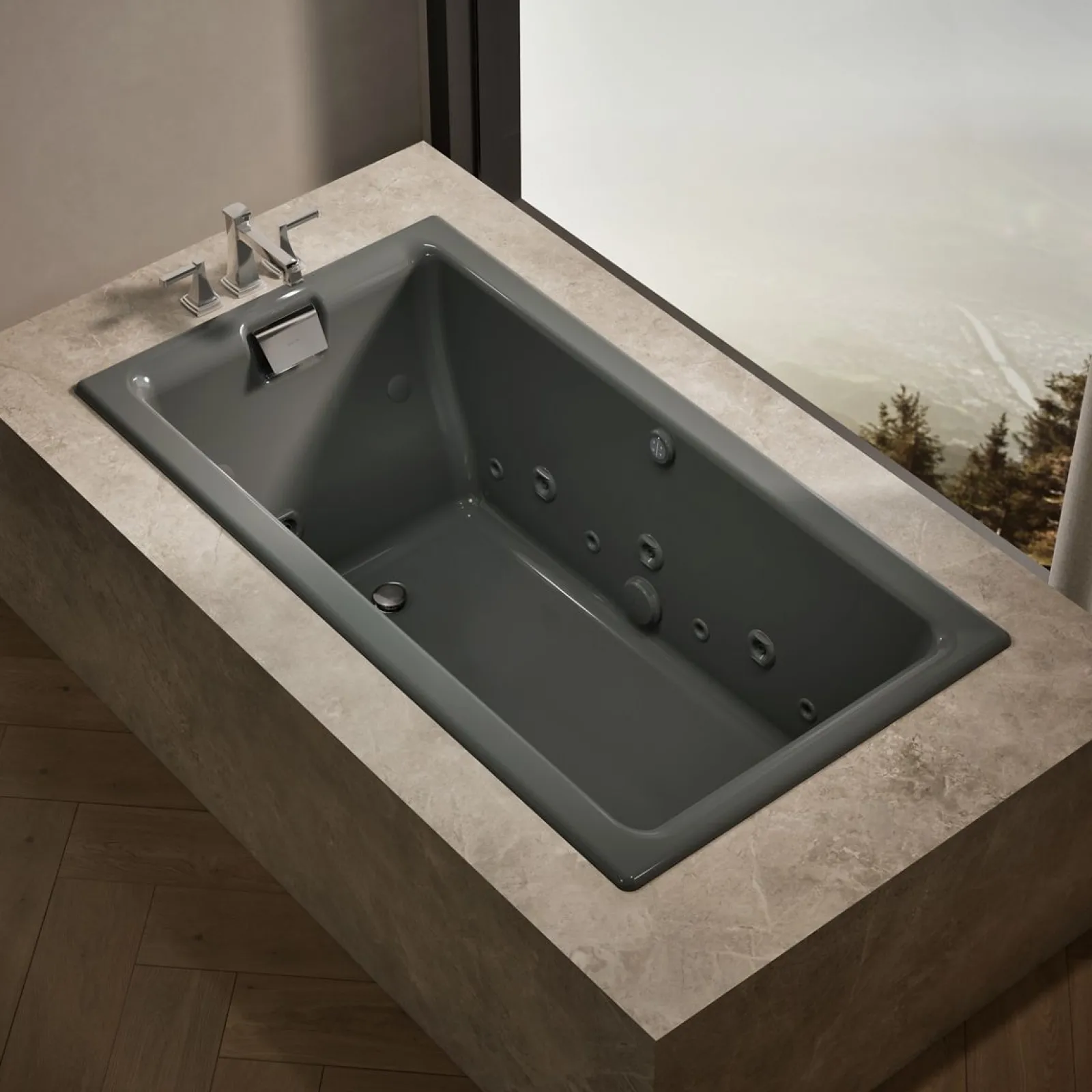 66" x 36" drop-in Effervescence whirlpool bath^Kohler Hot