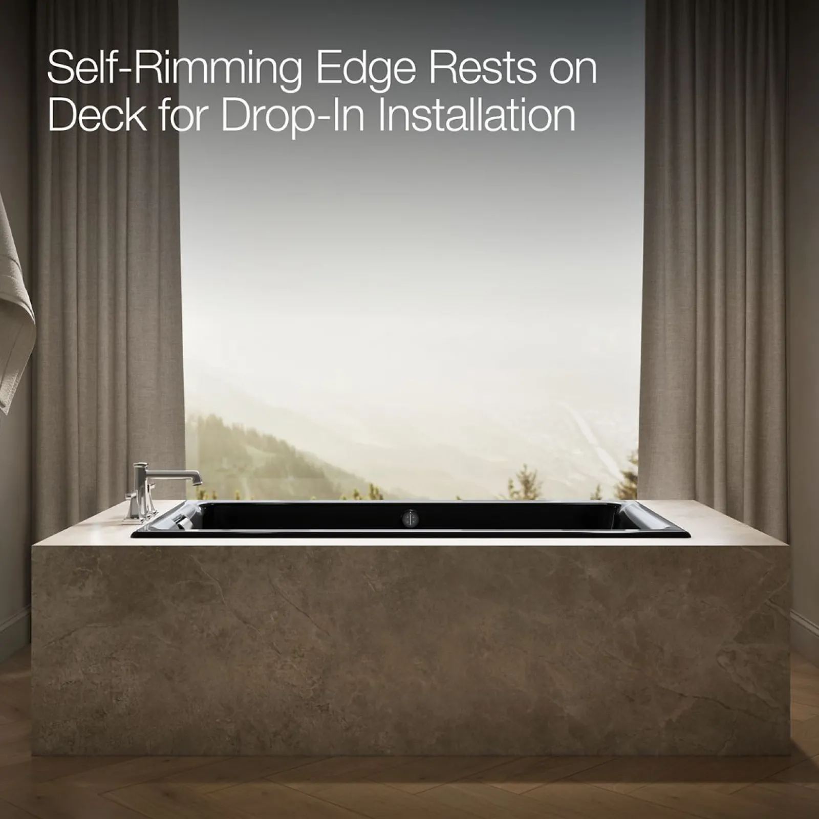 66" x 36" drop-in Effervescence whirlpool bath^Kohler Hot