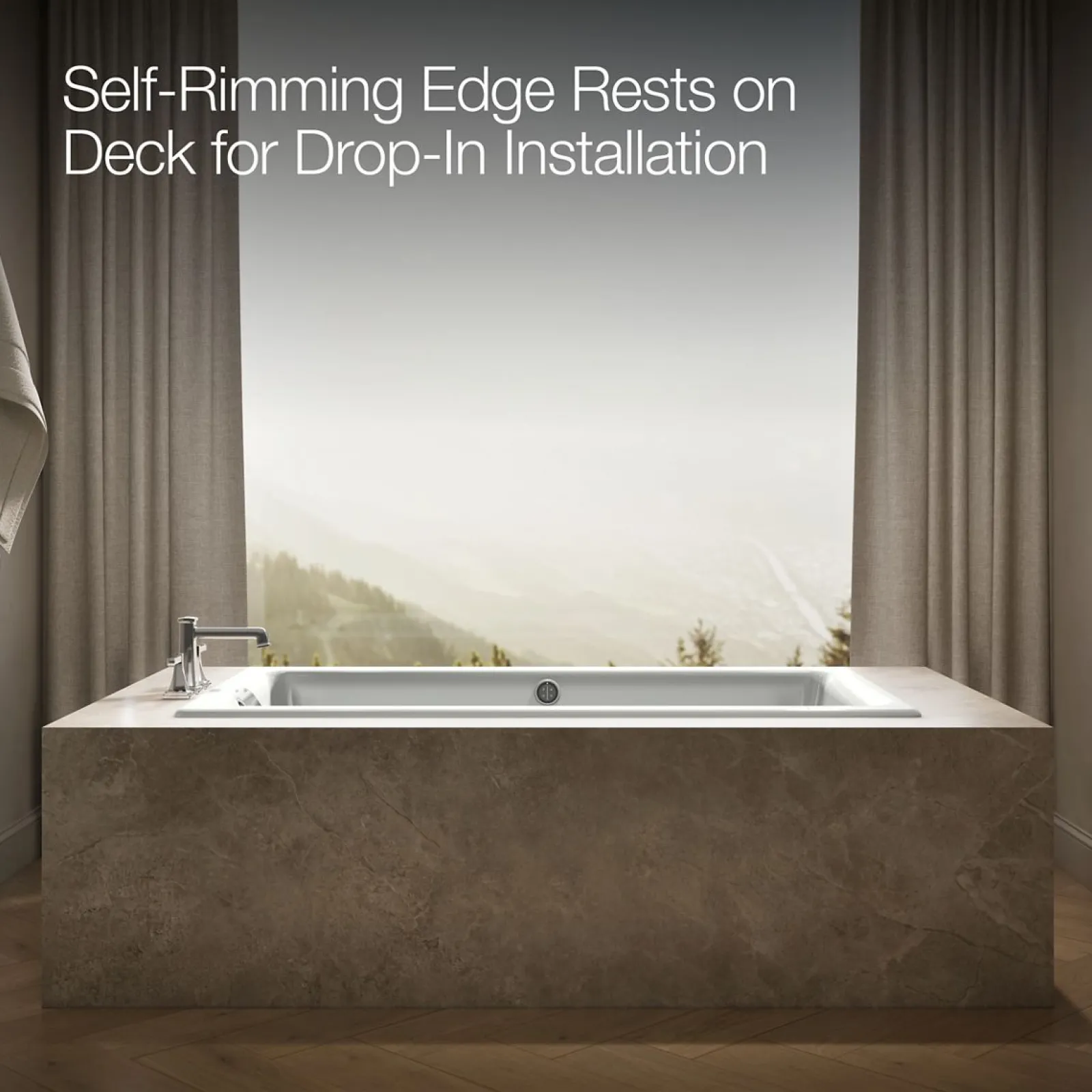 66" x 36" drop-in Effervescence whirlpool bath^Kohler Hot