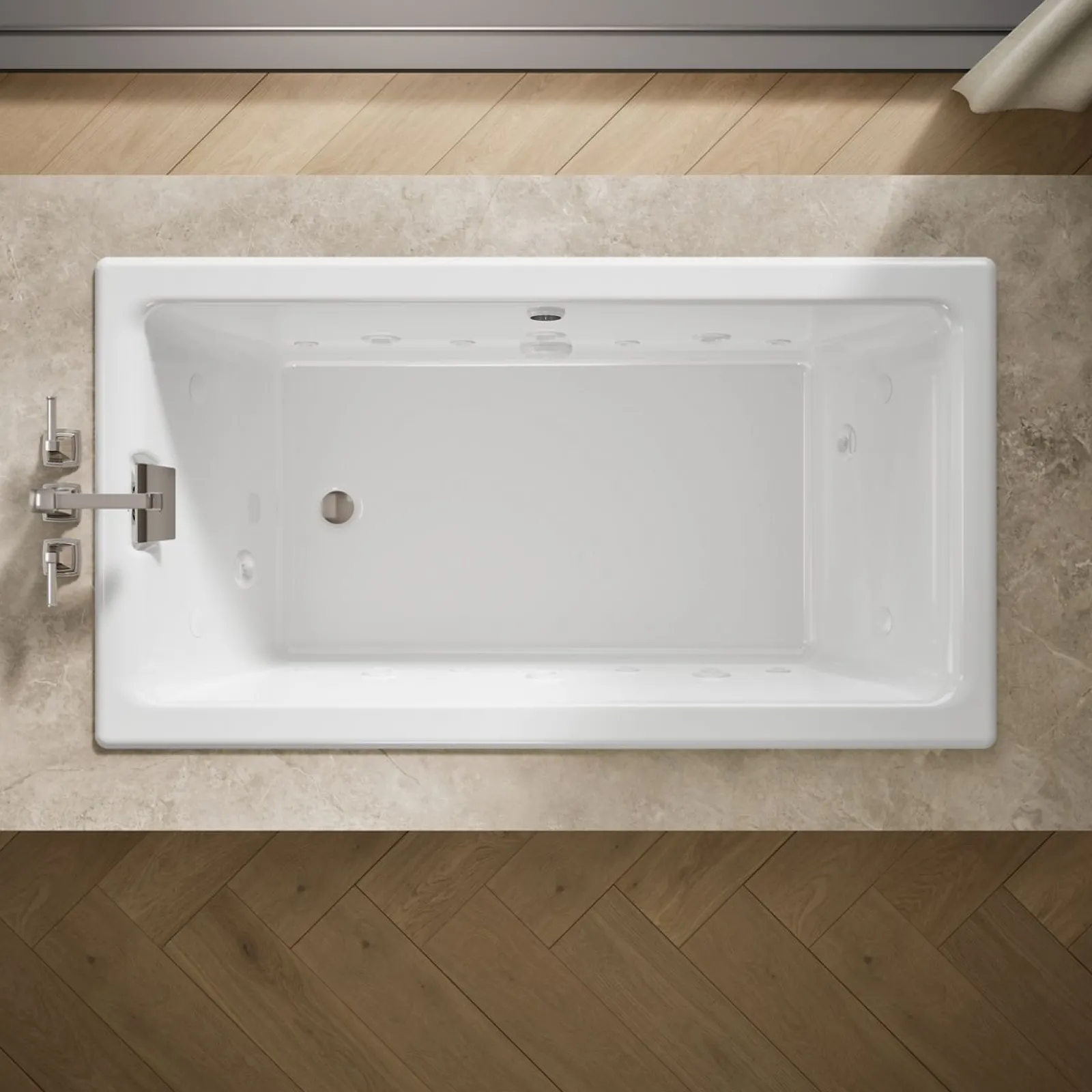 66" x 36" drop-in Effervescence whirlpool bath^Kohler Hot