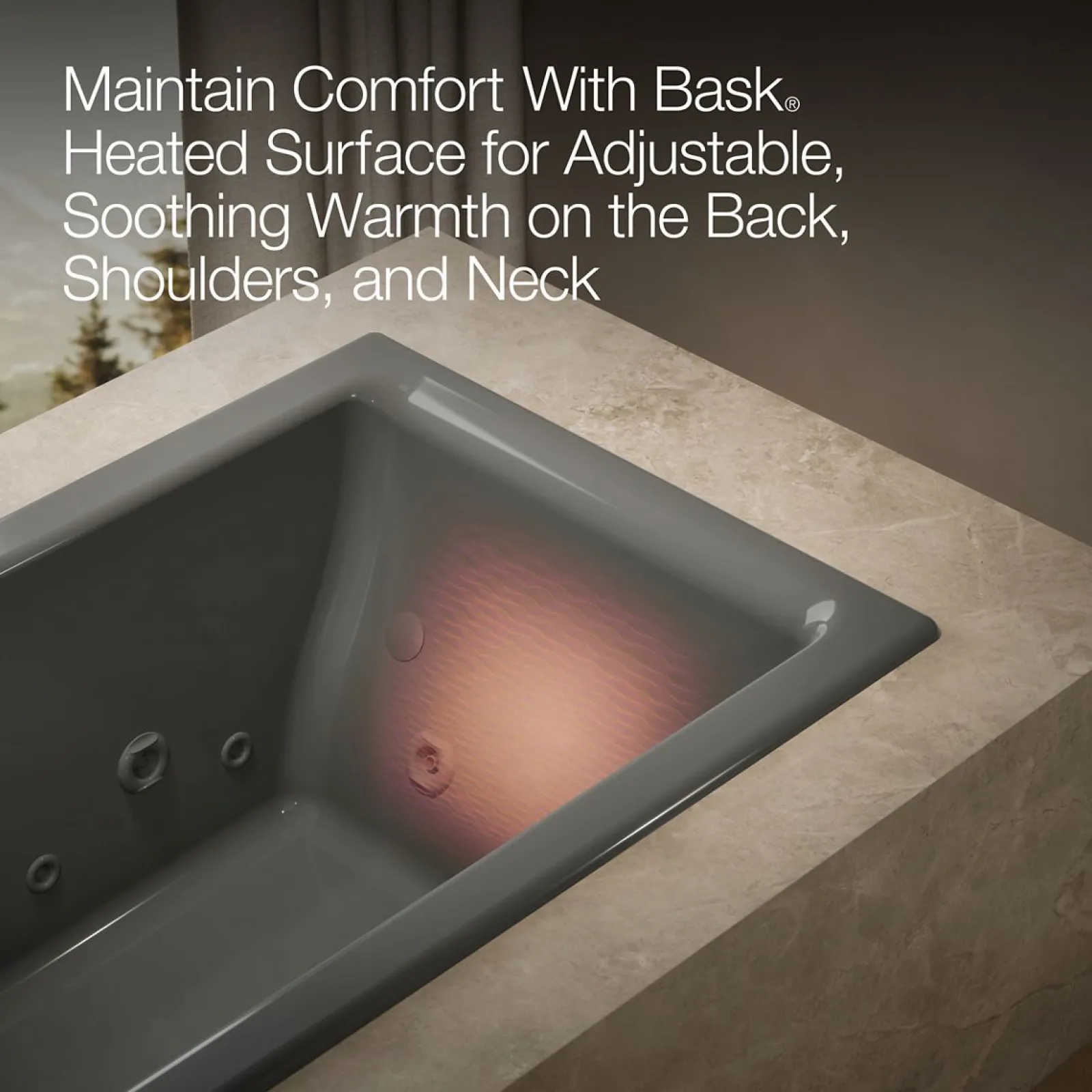 66" x 36" drop-in Effervescence whirlpool bath^Kohler Hot