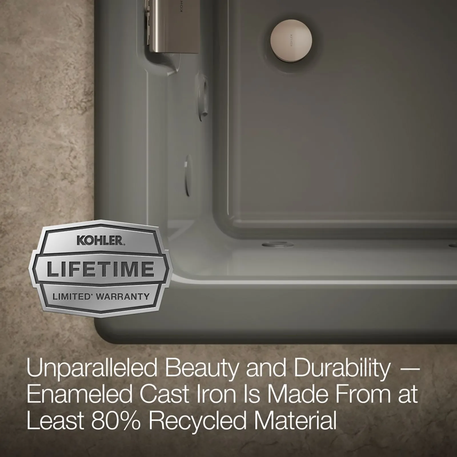 66" x 36" drop-in Effervescence whirlpool bath^Kohler Discount
