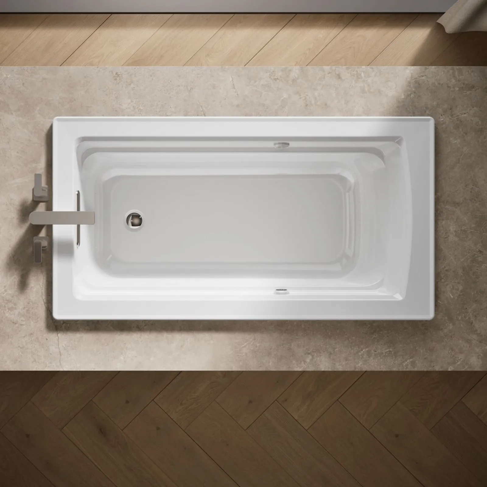 60" x 32" drop-in Heated BubbleMassage air bath with Bask® heated surface^Kohler Sale