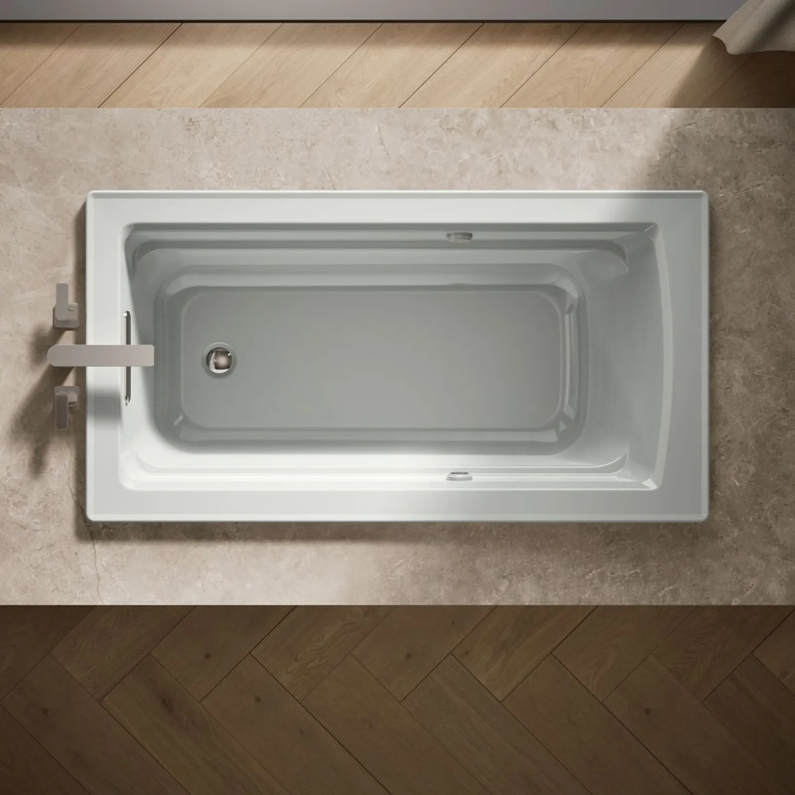 60" x 32" drop-in Heated BubbleMassage air bath with Bask® heated surface^Kohler Sale