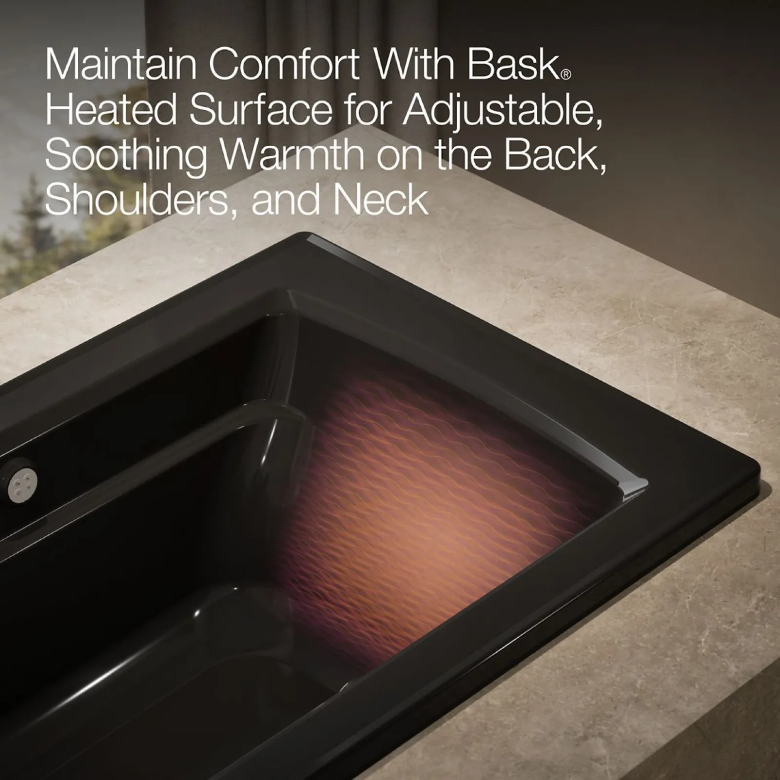 60" x 32" drop-in Heated BubbleMassage air bath with Bask® heated surface^Kohler Sale
