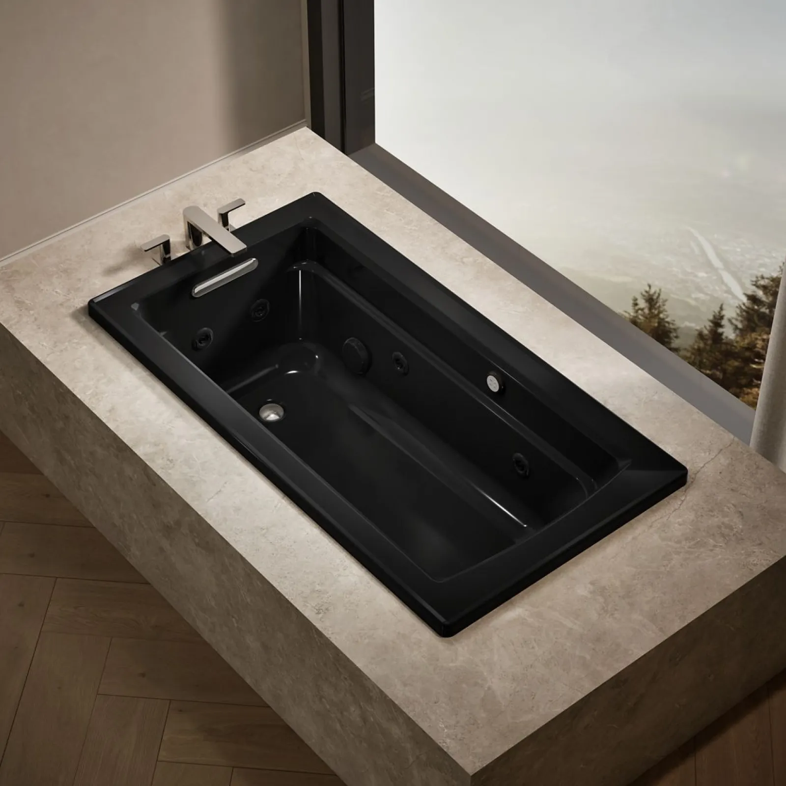 60" x 32" drop-in Heated BubbleMassage™ air bath and whirlpool^Kohler