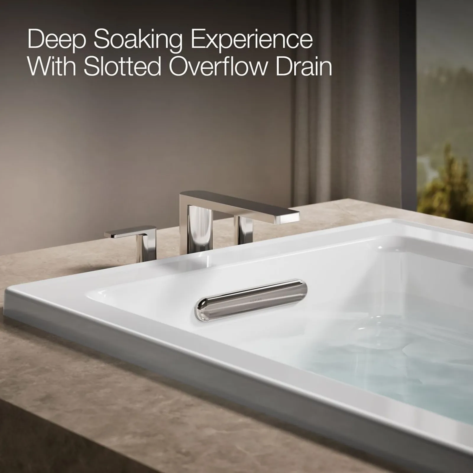 60" x 32" drop-in Heated BubbleMassage™ air bath and whirlpool^Kohler