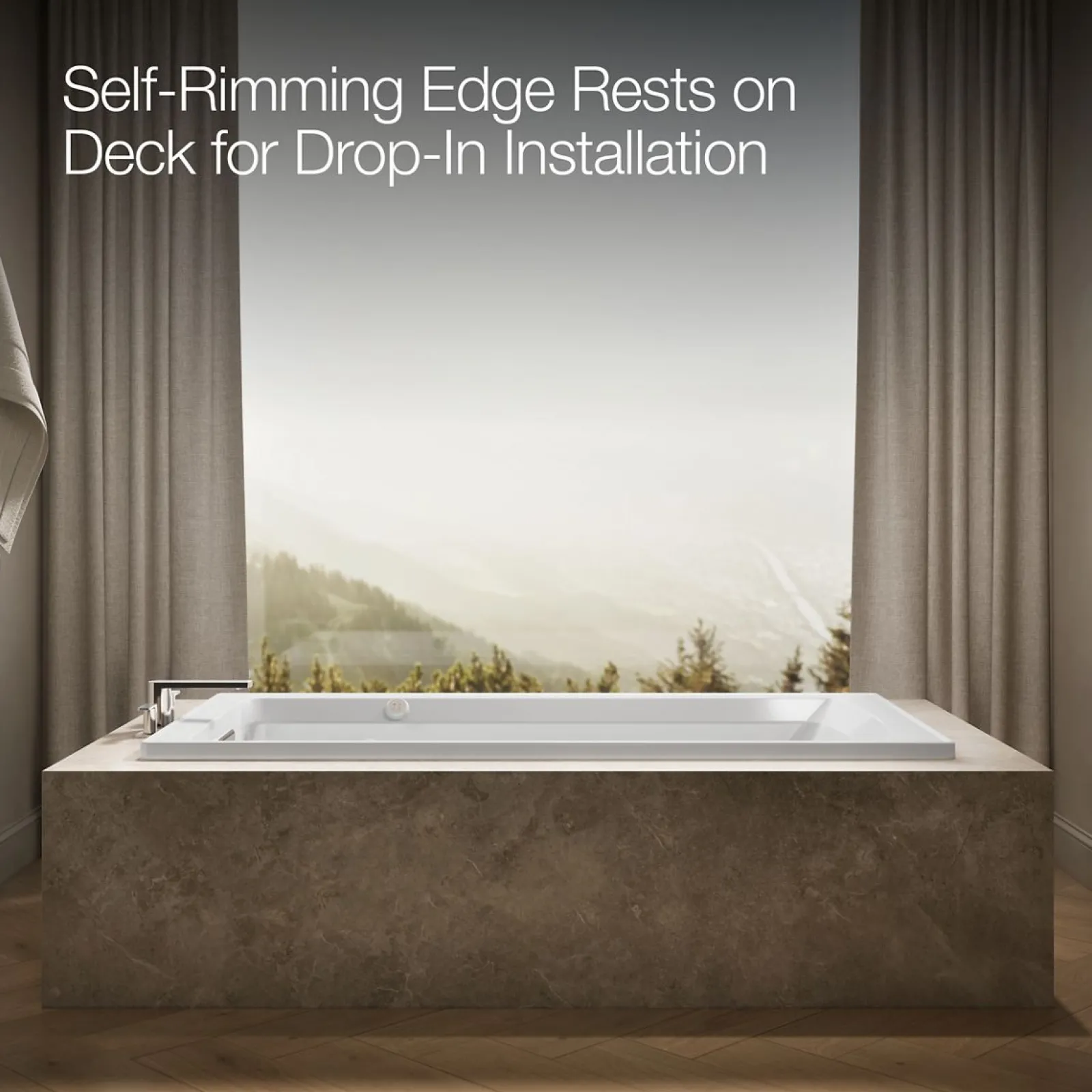 72" x 36" drop-in Heated BubbleMassage™ air bath with Bask® heated surface^Kohler Sale