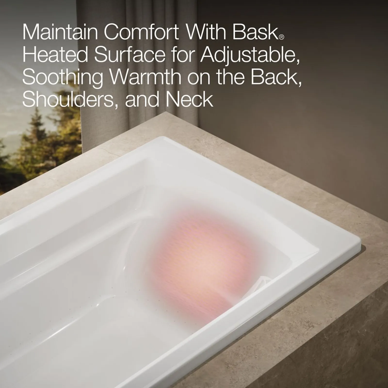 72" x 36" drop-in Heated BubbleMassage™ air bath with Bask® heated surface^Kohler Sale