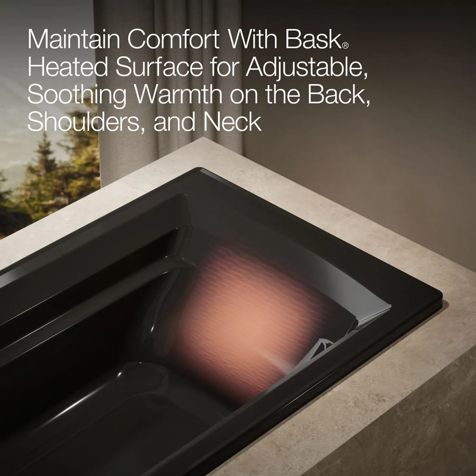 72" x 36" drop-in Heated BubbleMassage™ air bath with Bask® heated surface^Kohler Sale
