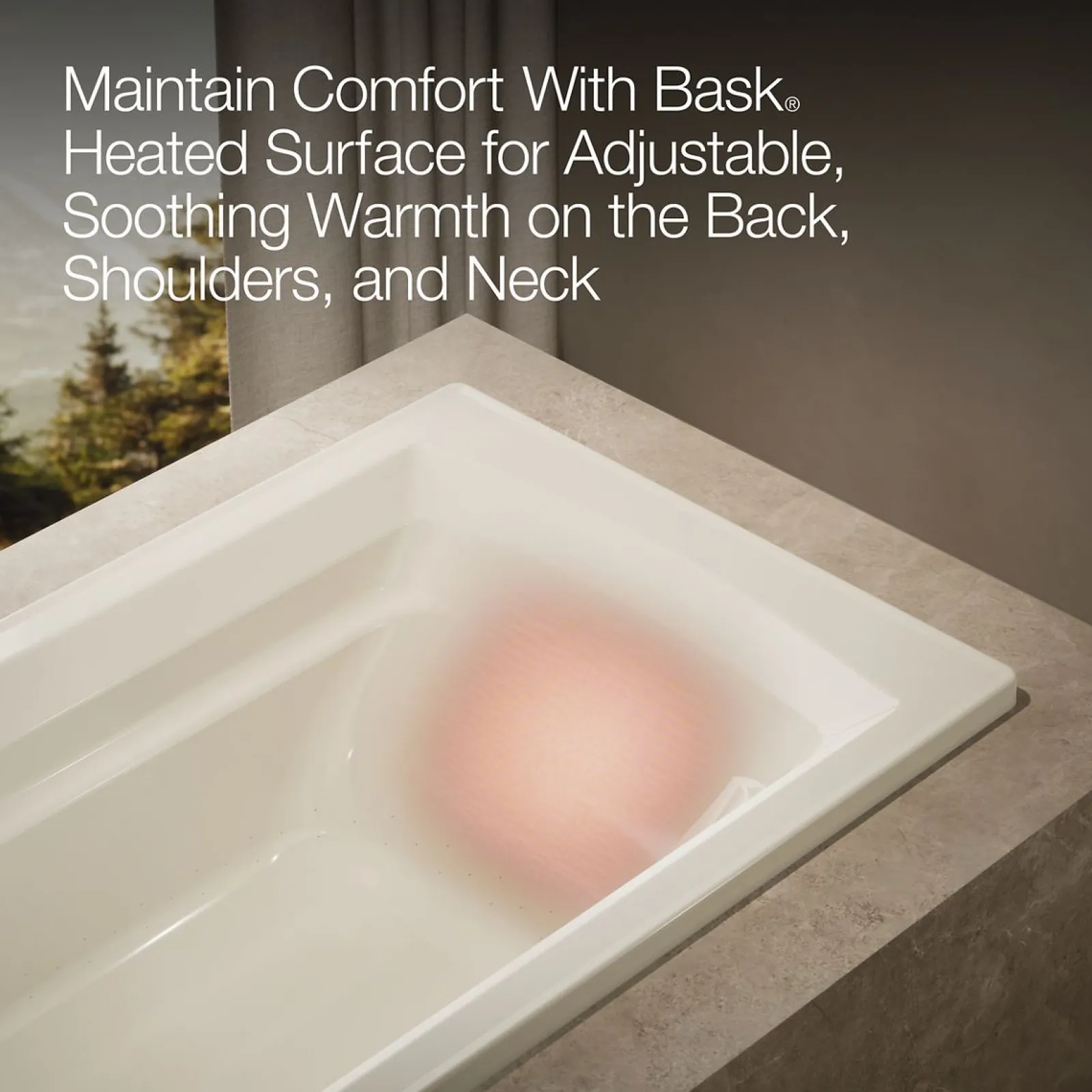 72" x 36" drop-in Heated BubbleMassage™ air bath with Bask® heated surface^Kohler Sale
