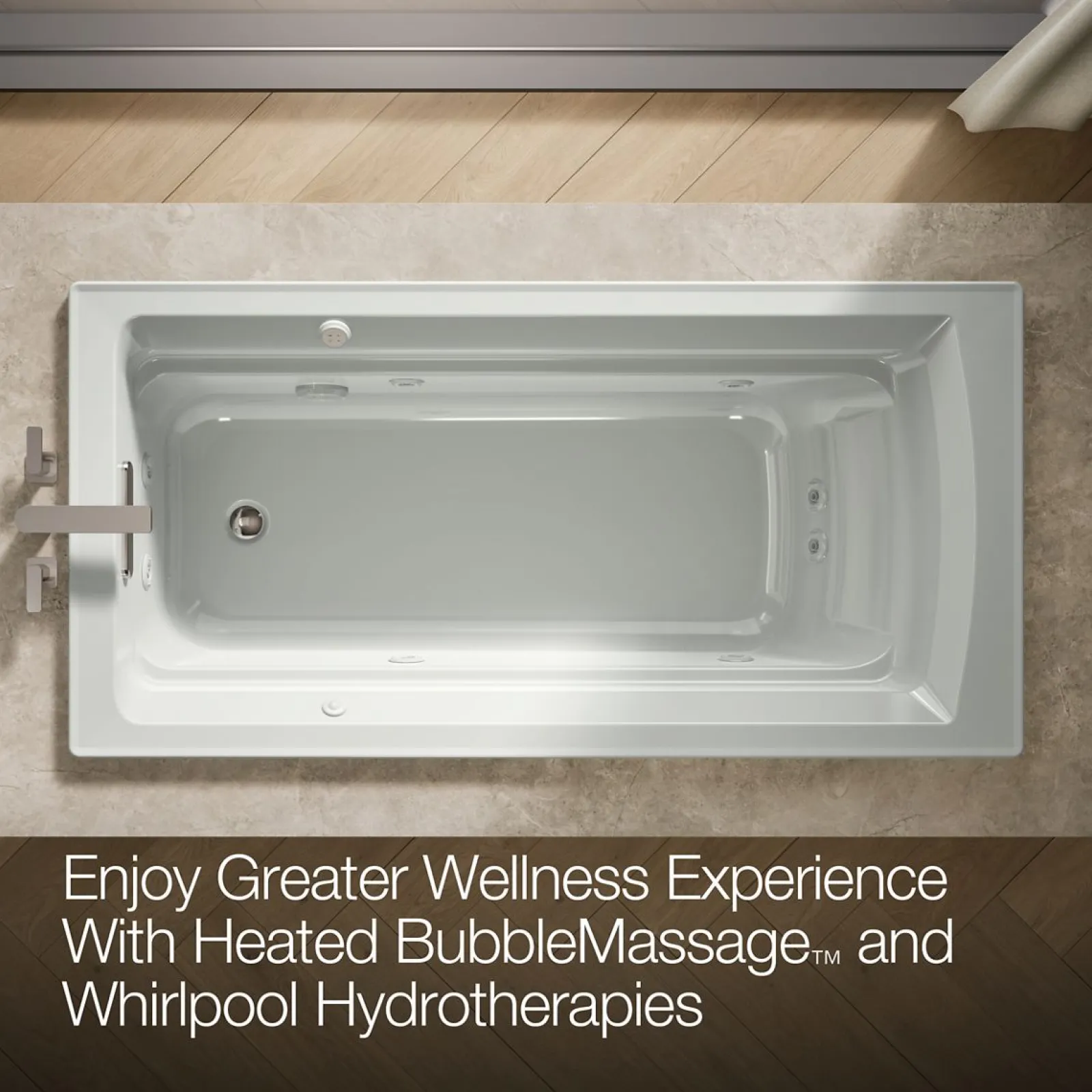 72" x 36" drop-in Heated BubbleMassage™ air bath and whirlpool^Kohler Discount