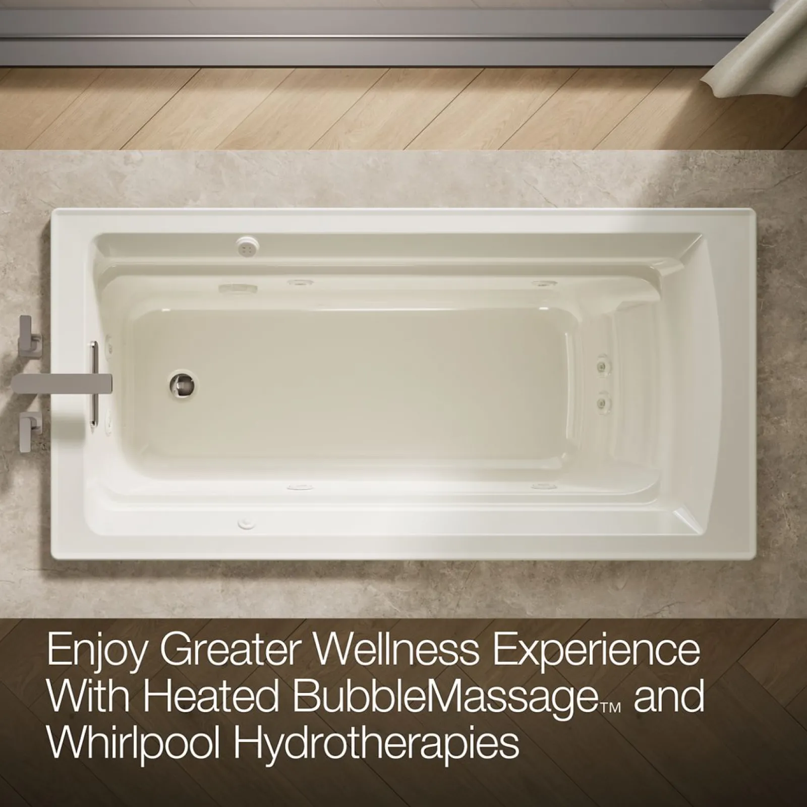 72" x 36" drop-in Heated BubbleMassage™ air bath and whirlpool^Kohler Discount