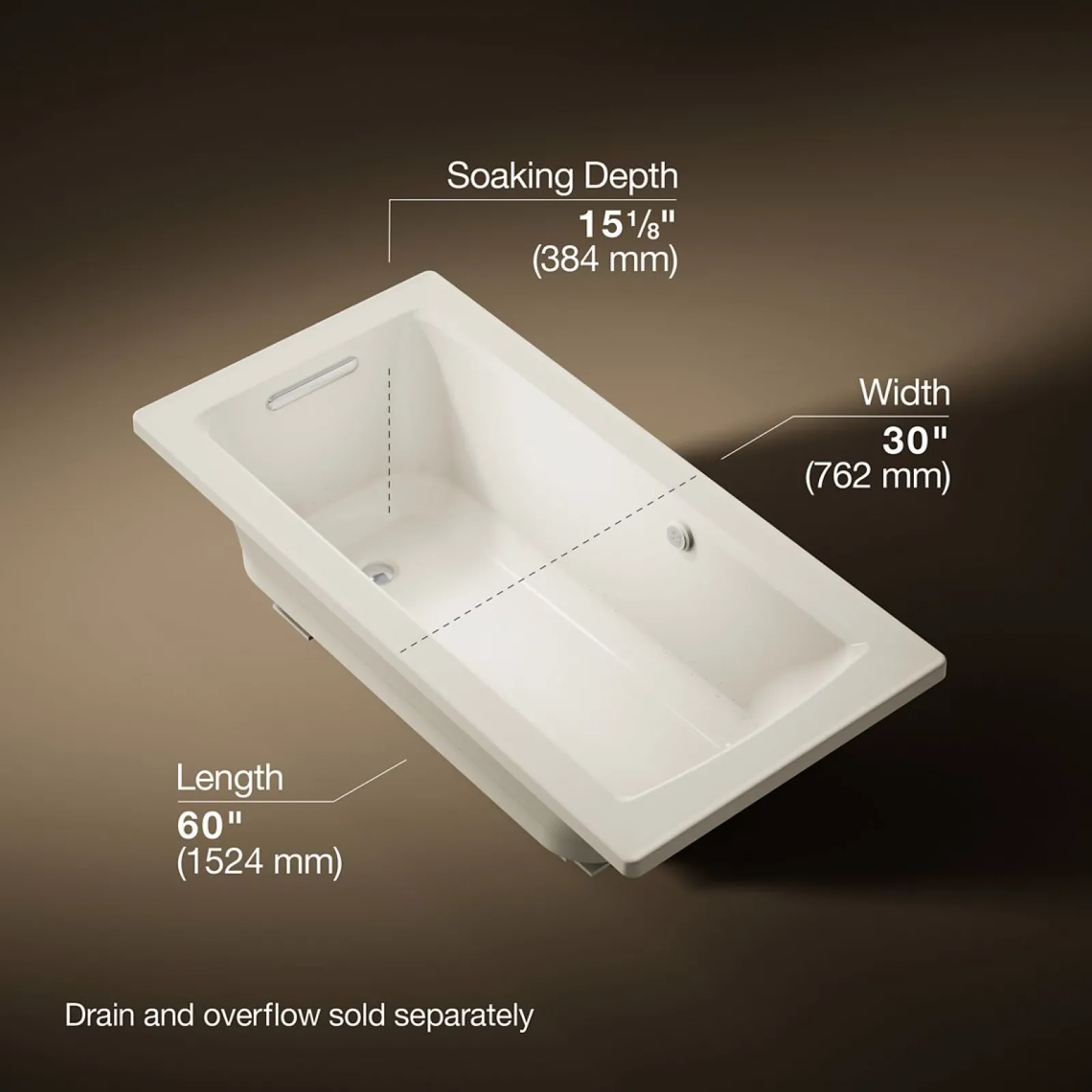 60" x 30" drop-in Heated BubbleMassage™ air bath^Kohler Sale