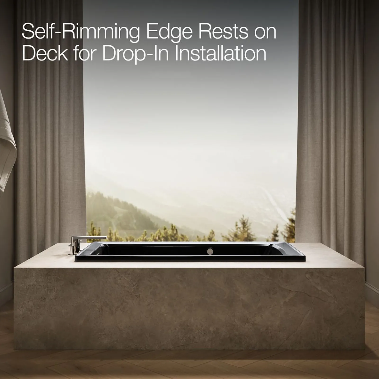 60" x 30" drop-in Heated BubbleMassage™ air bath with Bask® heated surface^Kohler Clearance