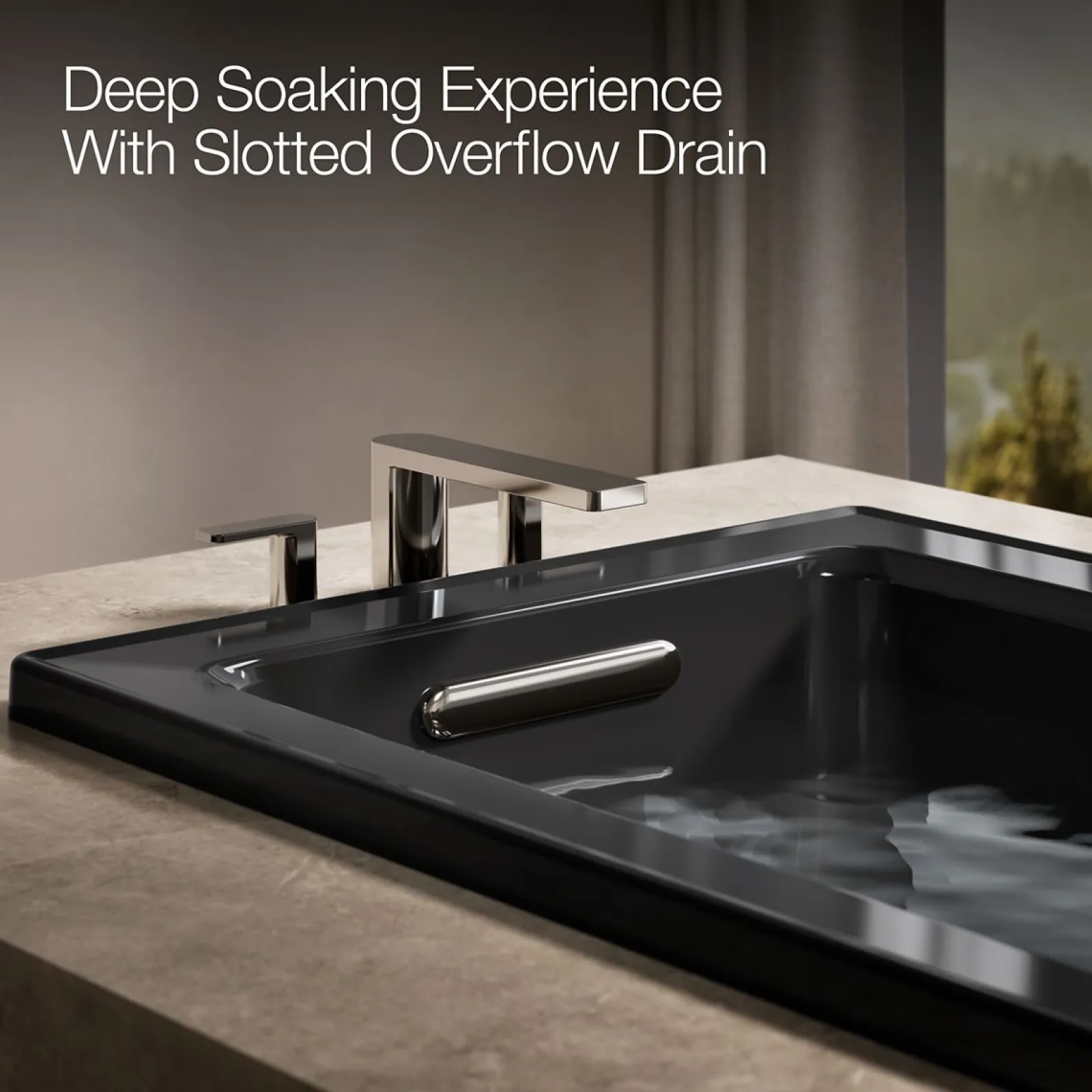 60" x 30" drop-in Heated BubbleMassage™ air bath with Bask® heated surface^Kohler Clearance