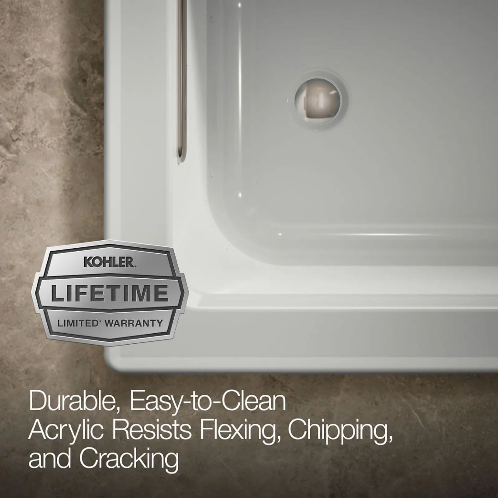 60" x 30" drop-in Heated BubbleMassage™ air bath with Bask® heated surface^Kohler Clearance