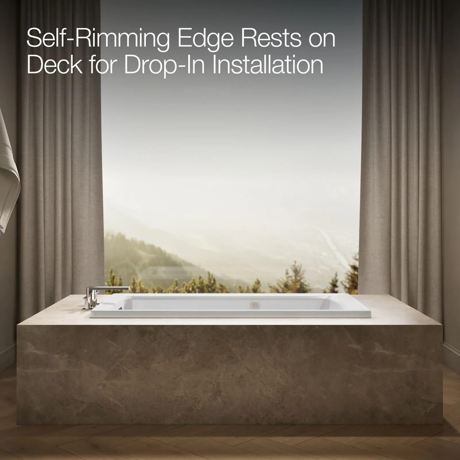 60" x 30" drop-in Heated BubbleMassage™ air bath with whirlpool^Kohler Sale