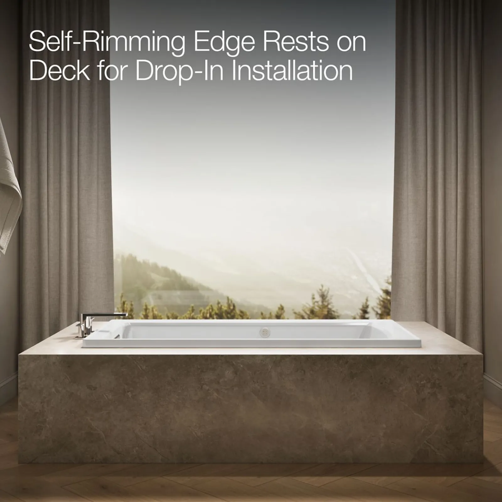 66" x 32" drop-in Heated BubbleMassage™ air bath^Kohler Best