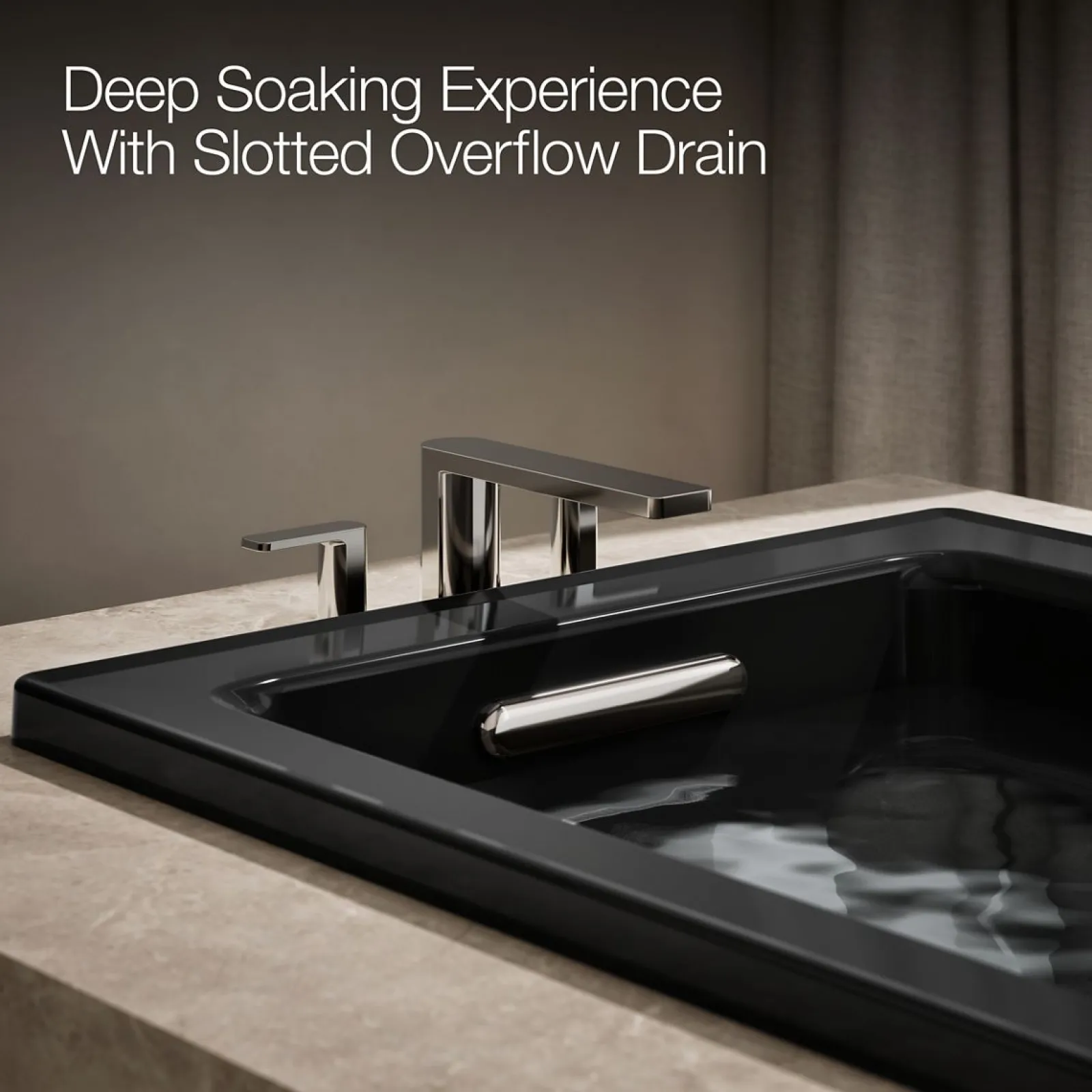 66" x 32" drop-in Heated BubbleMassage™ air bath with Bask® heated surface^Kohler