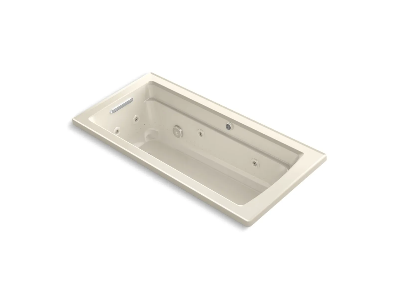 66" x 32" drop-in Heated BubbleMassage™ air bath with whirlpool^Kohler New