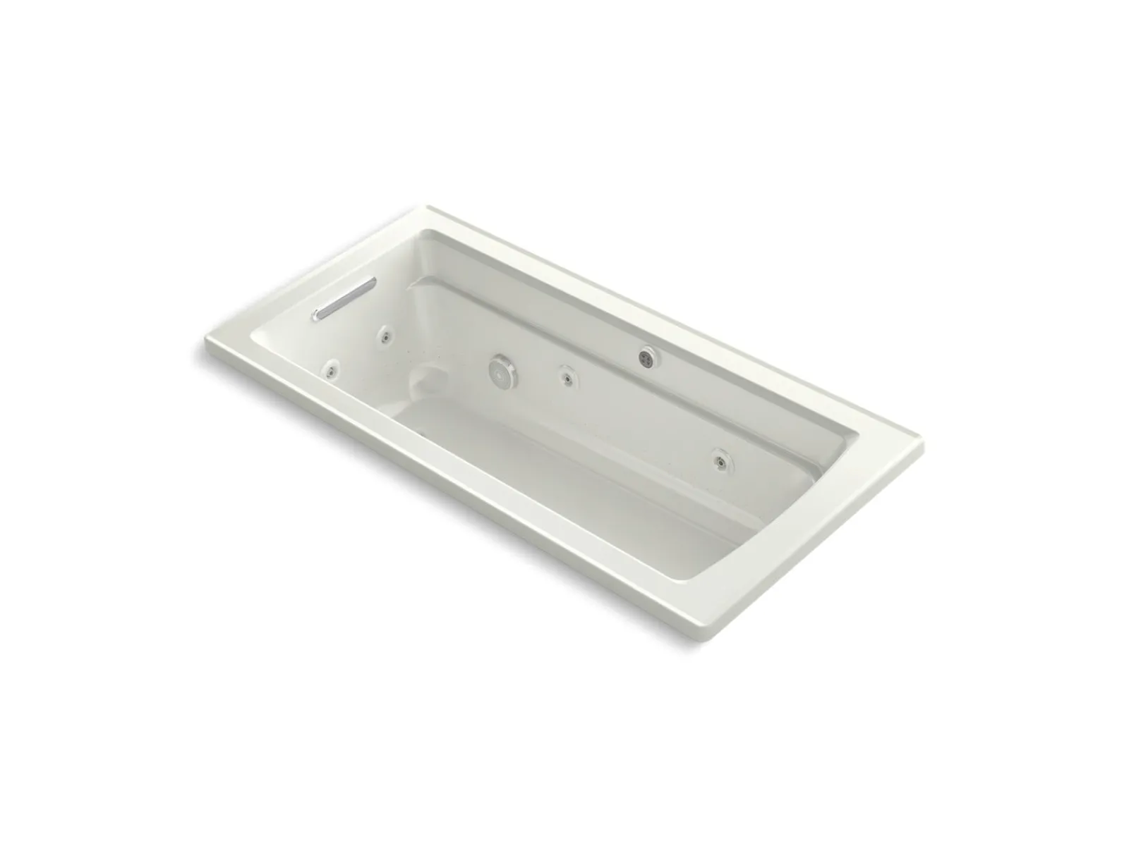 66" x 32" drop-in Heated BubbleMassage™ air bath with whirlpool^Kohler New