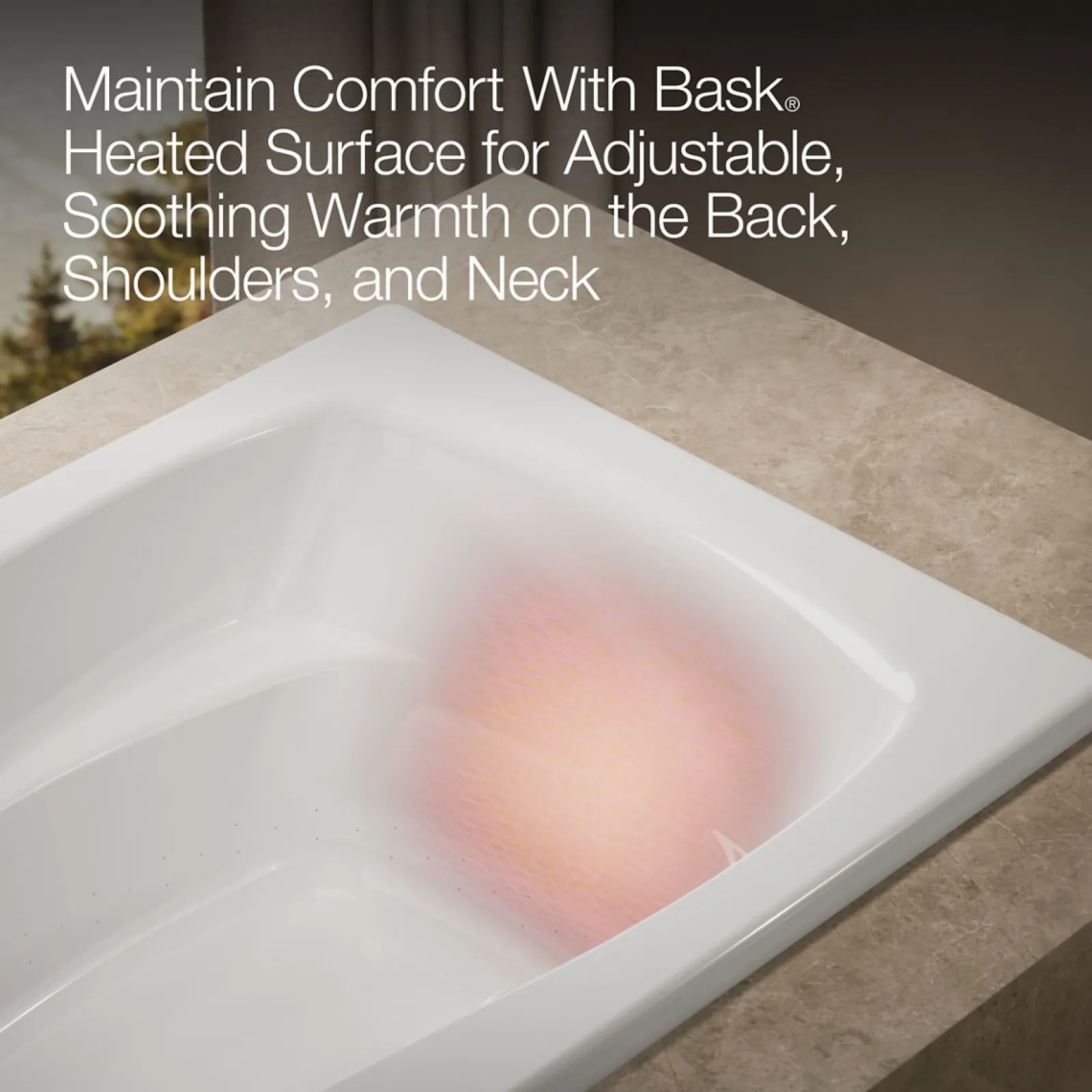 60" x 36" drop-in Heated BubbleMassage™ air bath with Bask® heated surface^Kohler Discount