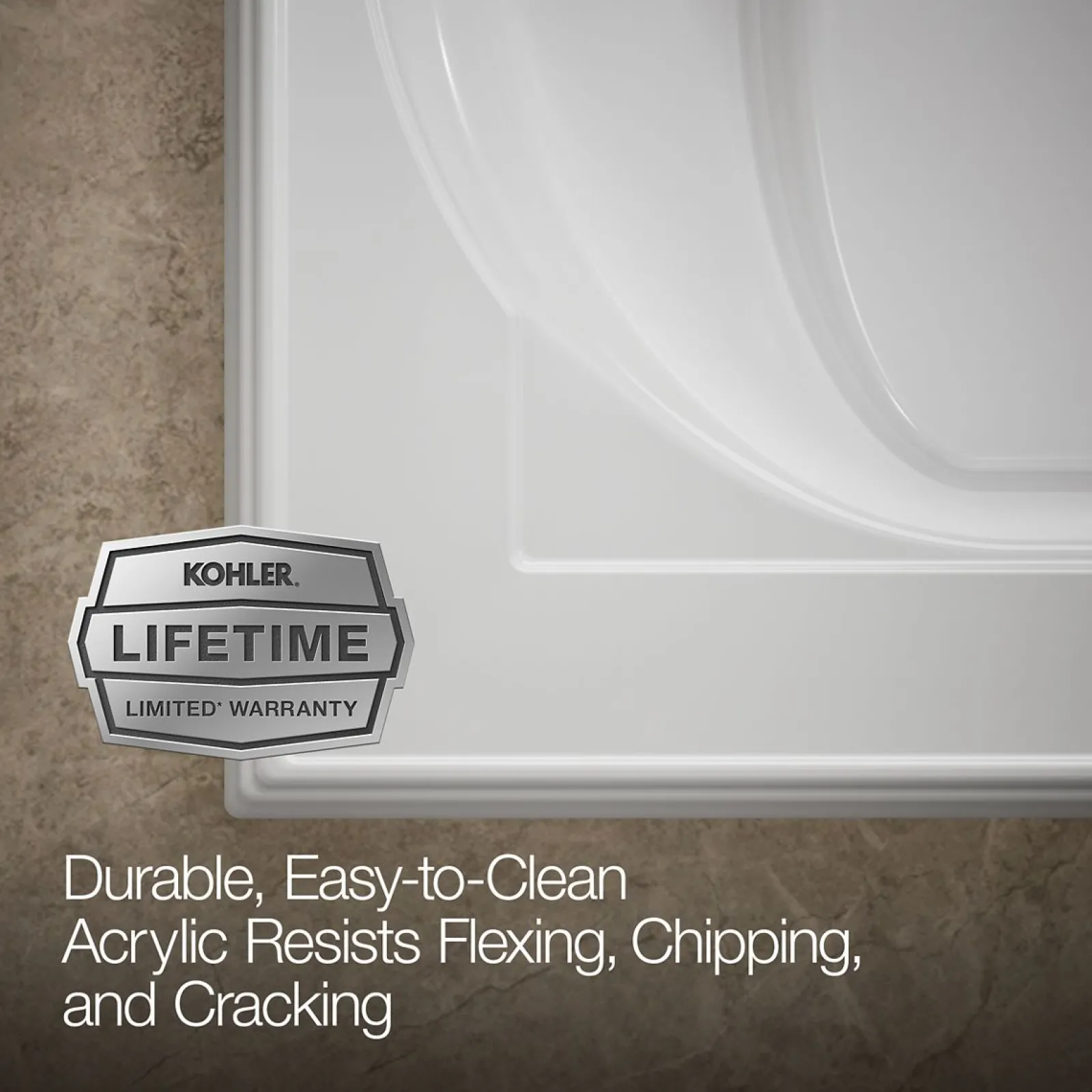 66" x 42" drop-in Heated BubbleMassage™ air bath with Bask® heated surface^Kohler Discount