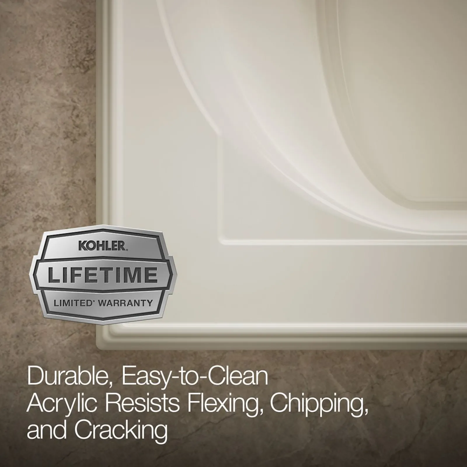 66" x 42" drop-in Heated BubbleMassage™ air bath with Bask® heated surface^Kohler Discount