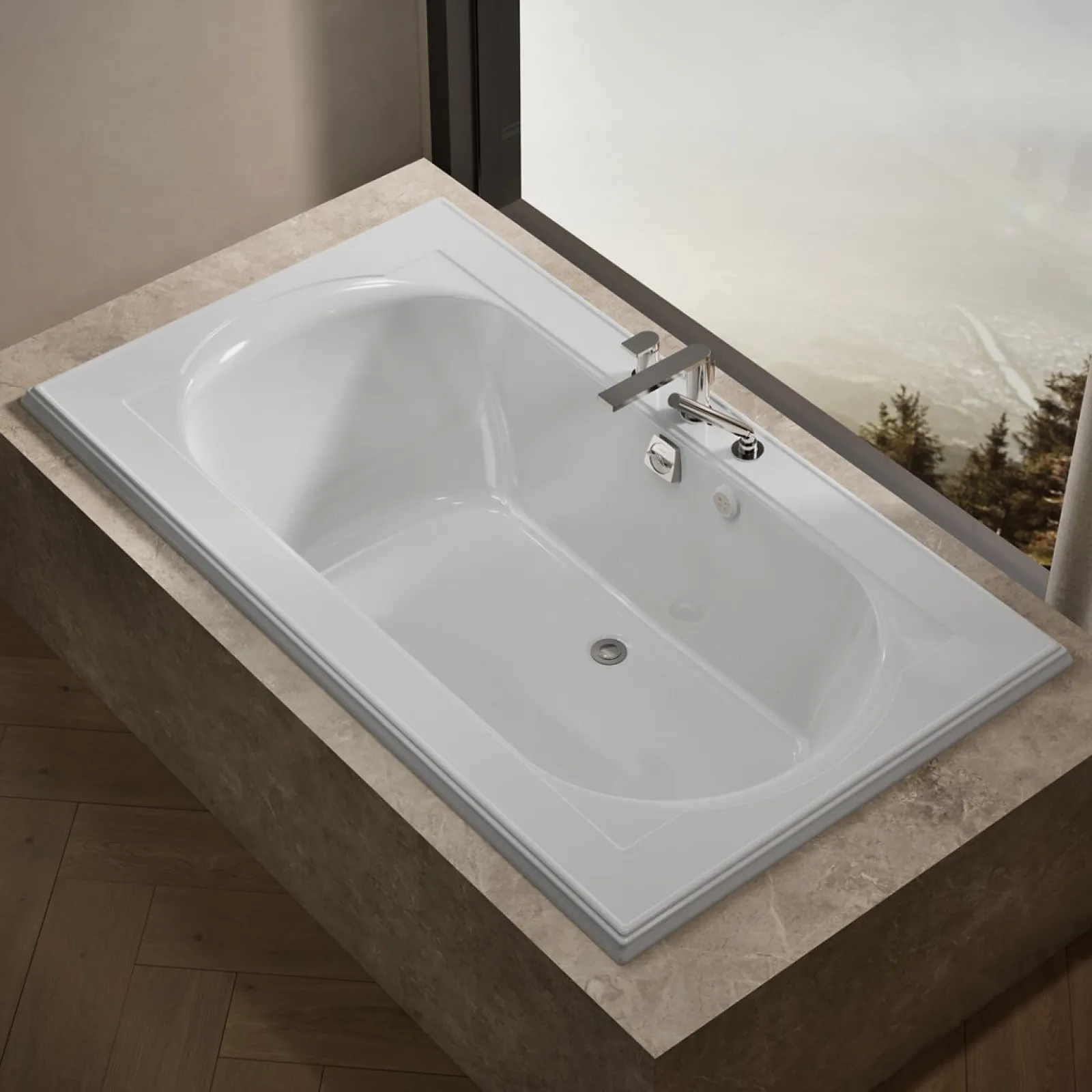 72" x 42" drop-in Heated BubbleMassage™ air bath^Kohler Best