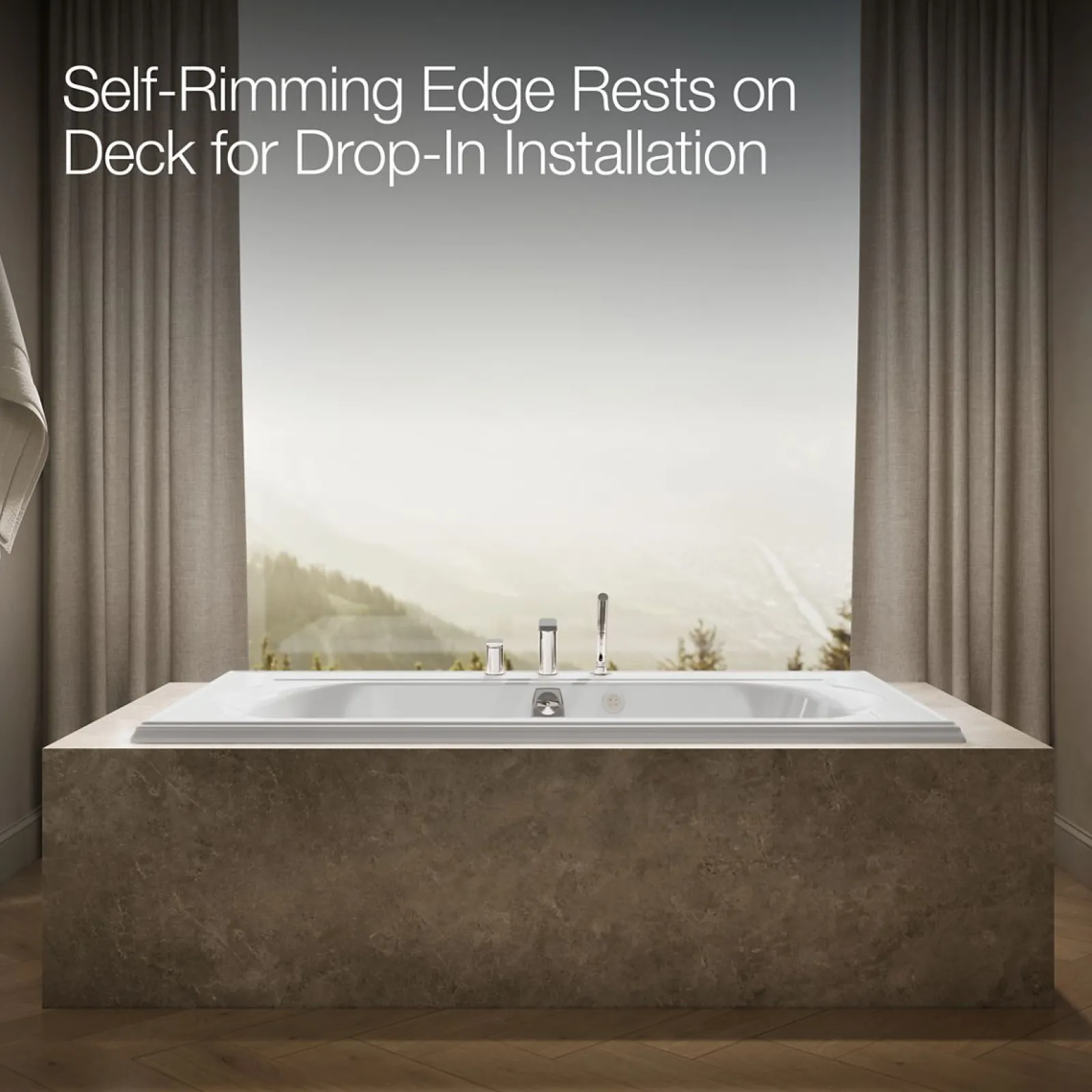 72" x 42" drop-in Heated BubbleMassage™ air bath^Kohler Best