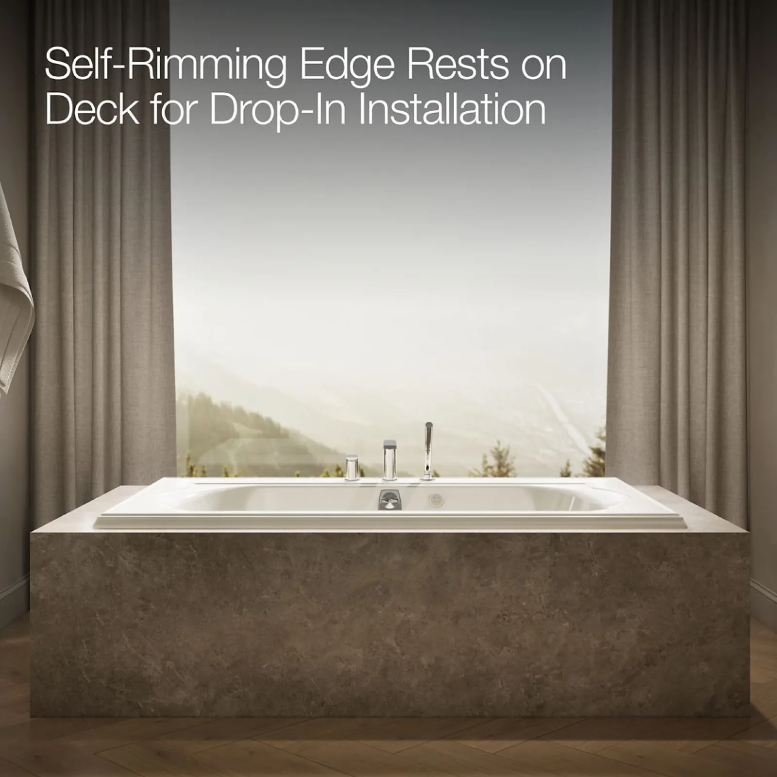 72" x 42" drop-in Heated BubbleMassage™ air bath^Kohler Best