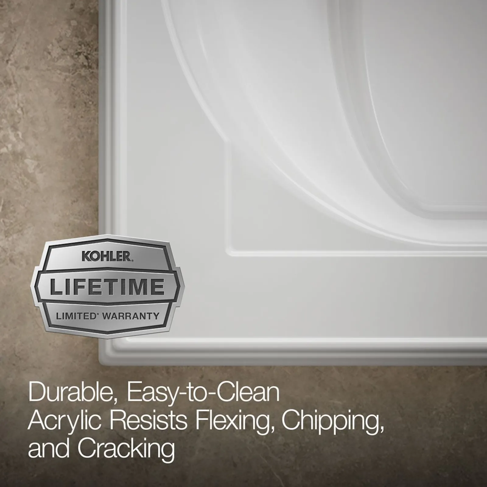 72" x 42" drop-in Heated BubbleMassage™ air bath with Bask® heated surface^Kohler Sale