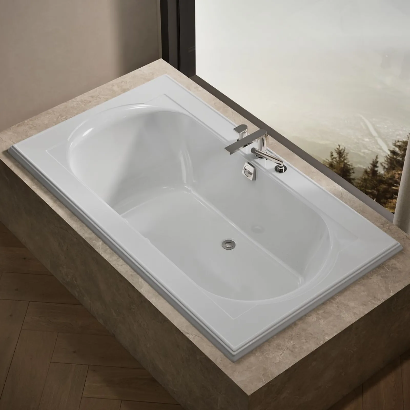 72" x 42" drop-in Heated BubbleMassage™ air bath with Bask® heated surface^Kohler Sale