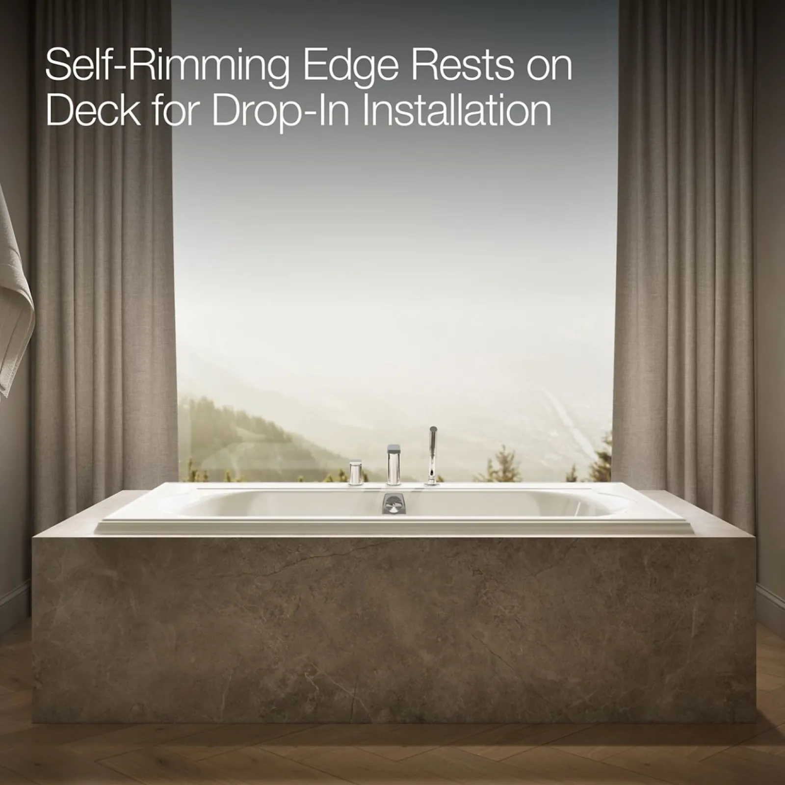 72" x 42" drop-in Heated BubbleMassage™ air bath with Bask® heated surface^Kohler Sale