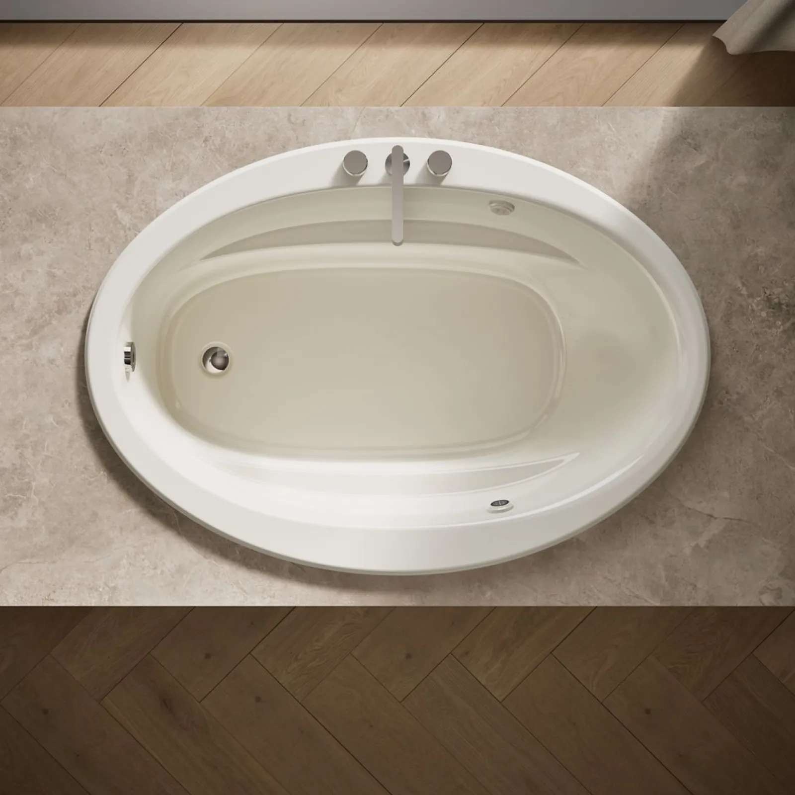 60" x 42" drop-in Heated BubbleMassage™ air bath with Bask® heated surface^Kohler Online