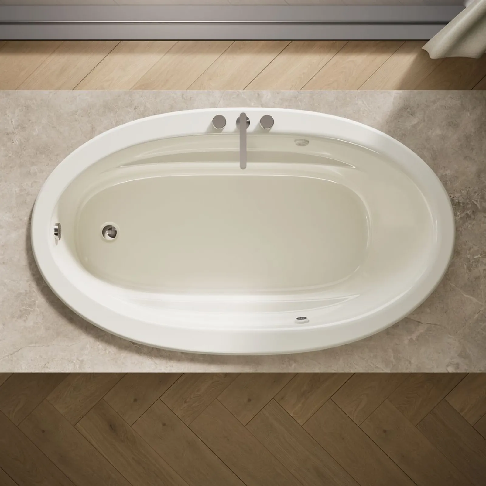 72" x 42" drop-in Heated BubbleMassage™ air bath with Bask® heated surface^Kohler
