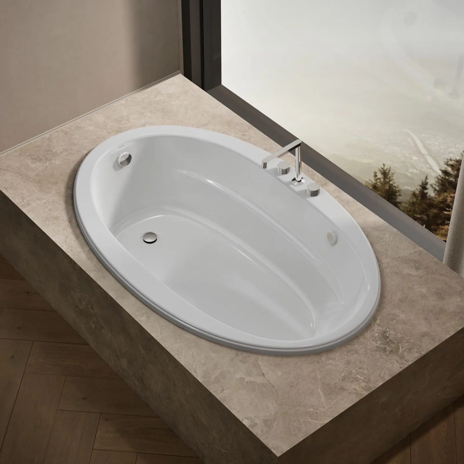 66" x 42" drop-in Heated BubbleMassage™ air bath^Kohler Discount