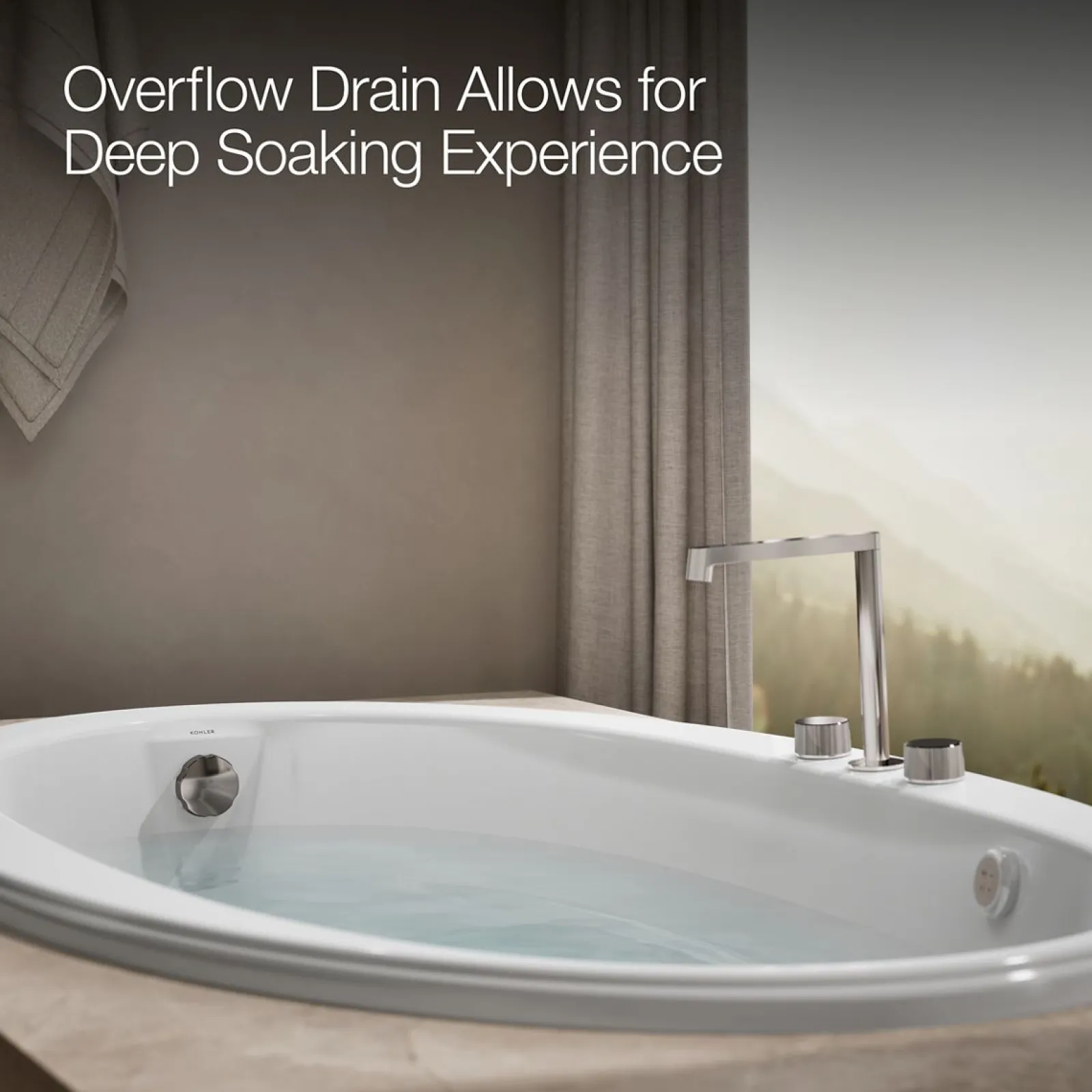 66" x 42" drop-in Heated BubbleMassage™ air bath with Bask® heated surface^Kohler Best