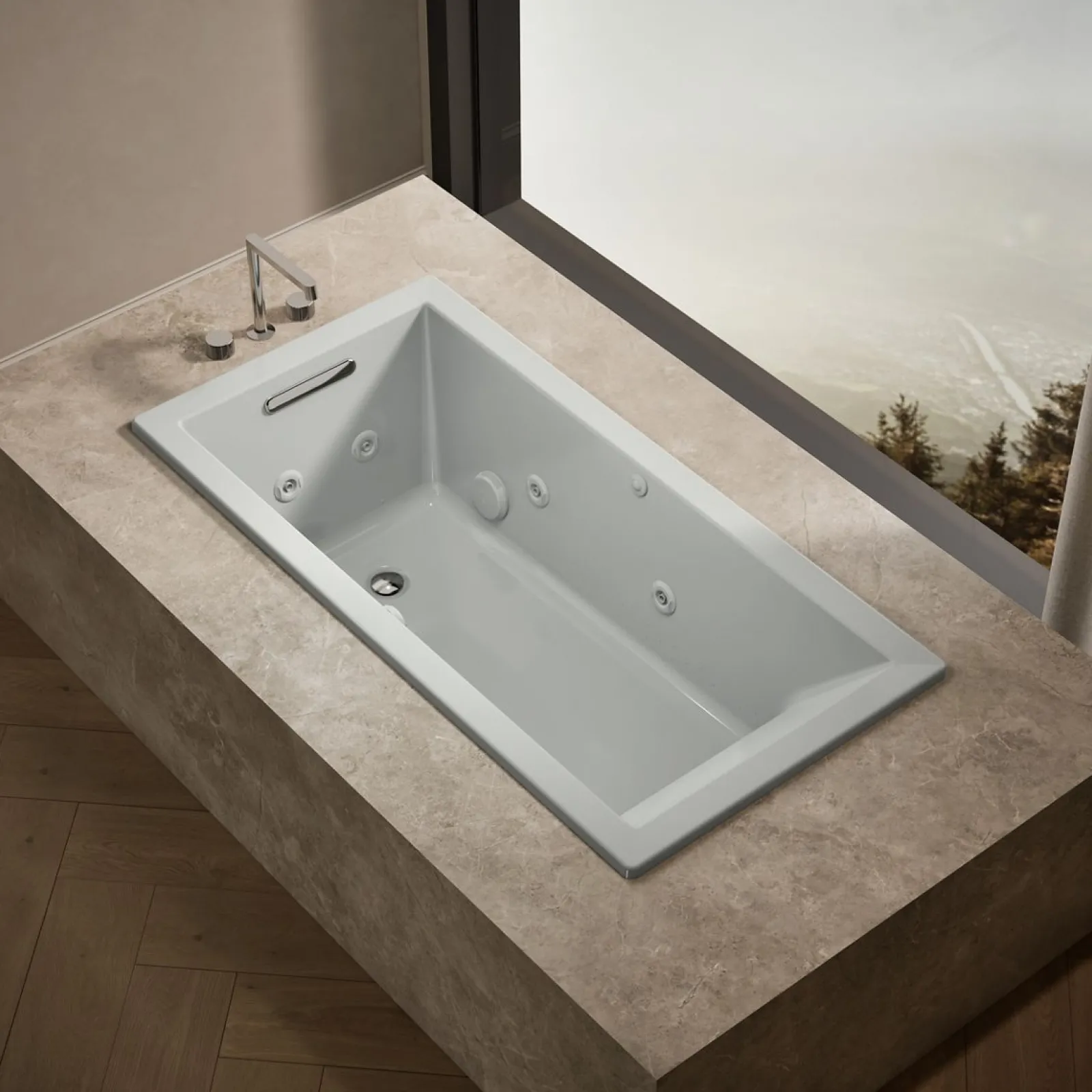 60" x 30" drop-in Heated BubbleMassage™ air bath with whirlpool^Kohler
