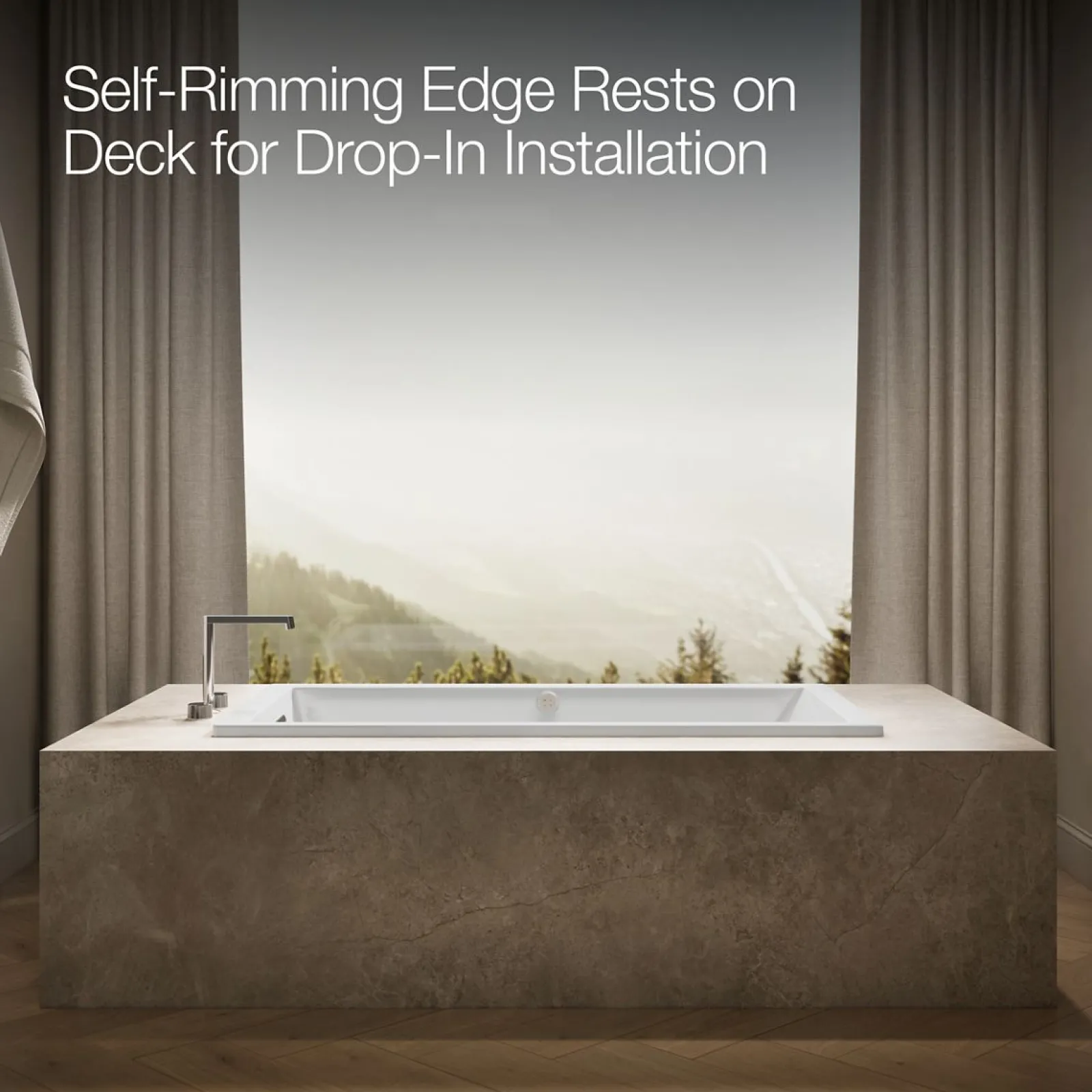 60" x 32" drop-in Heated BubbleMassage™ air bath with Bask® heated surface^Kohler Sale