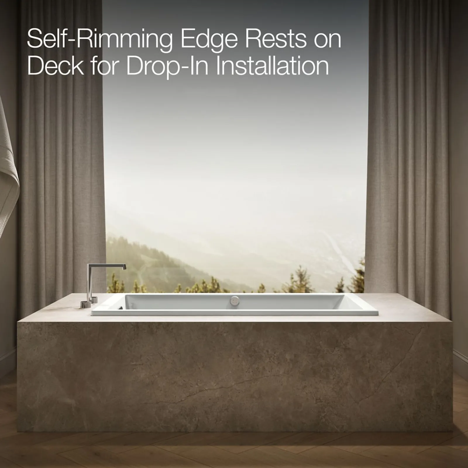 60" x 32" drop-in Heated BubbleMassage™ air bath with Bask® heated surface^Kohler Sale