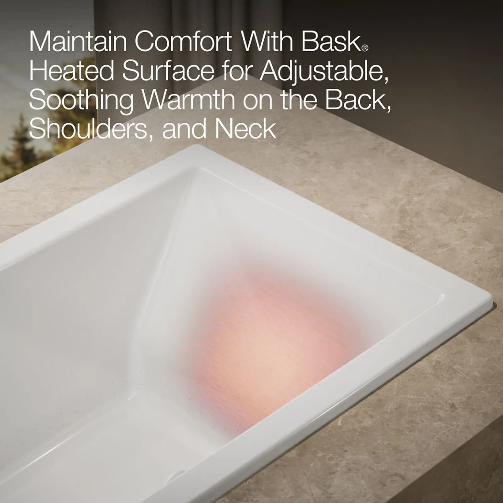 60" x 32" drop-in Heated BubbleMassage™ air bath with Bask® heated surface^Kohler Sale
