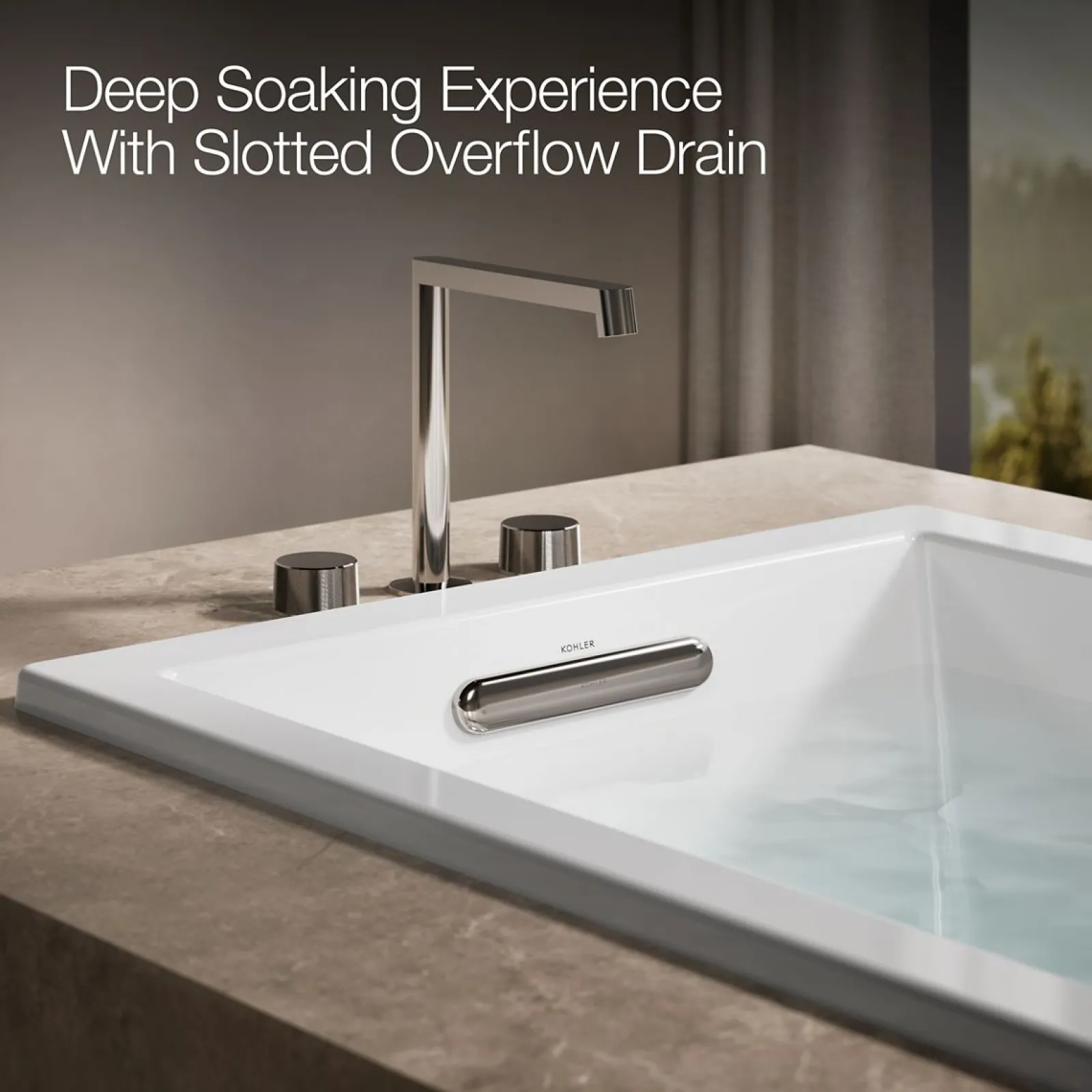 60" x 32" drop-in Heated BubbleMassage™ air bath with whirlpool^Kohler Best