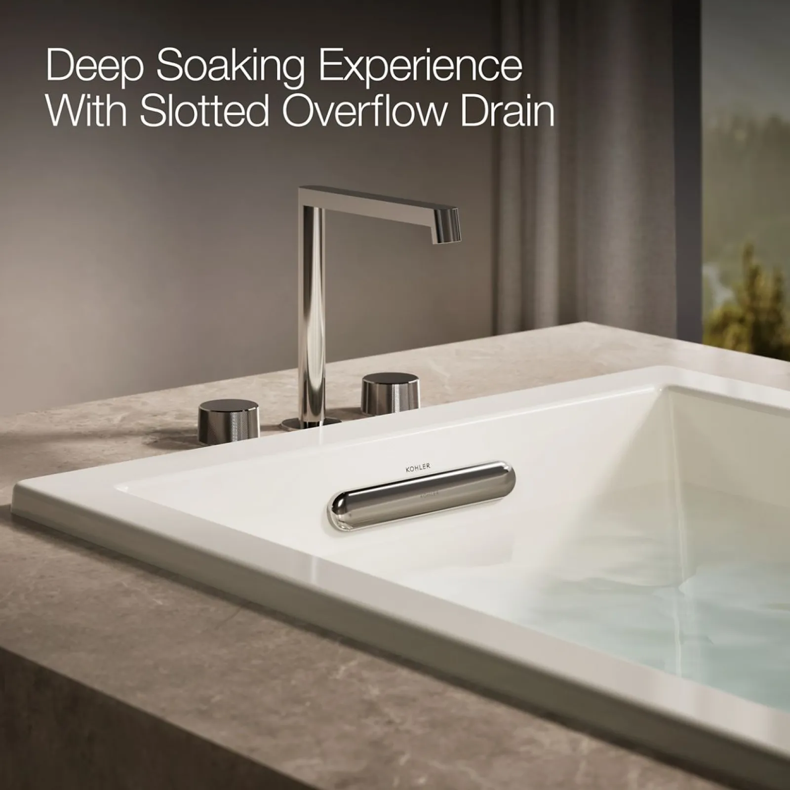 60" x 32" drop-in Heated BubbleMassage™ air bath with whirlpool^Kohler Best