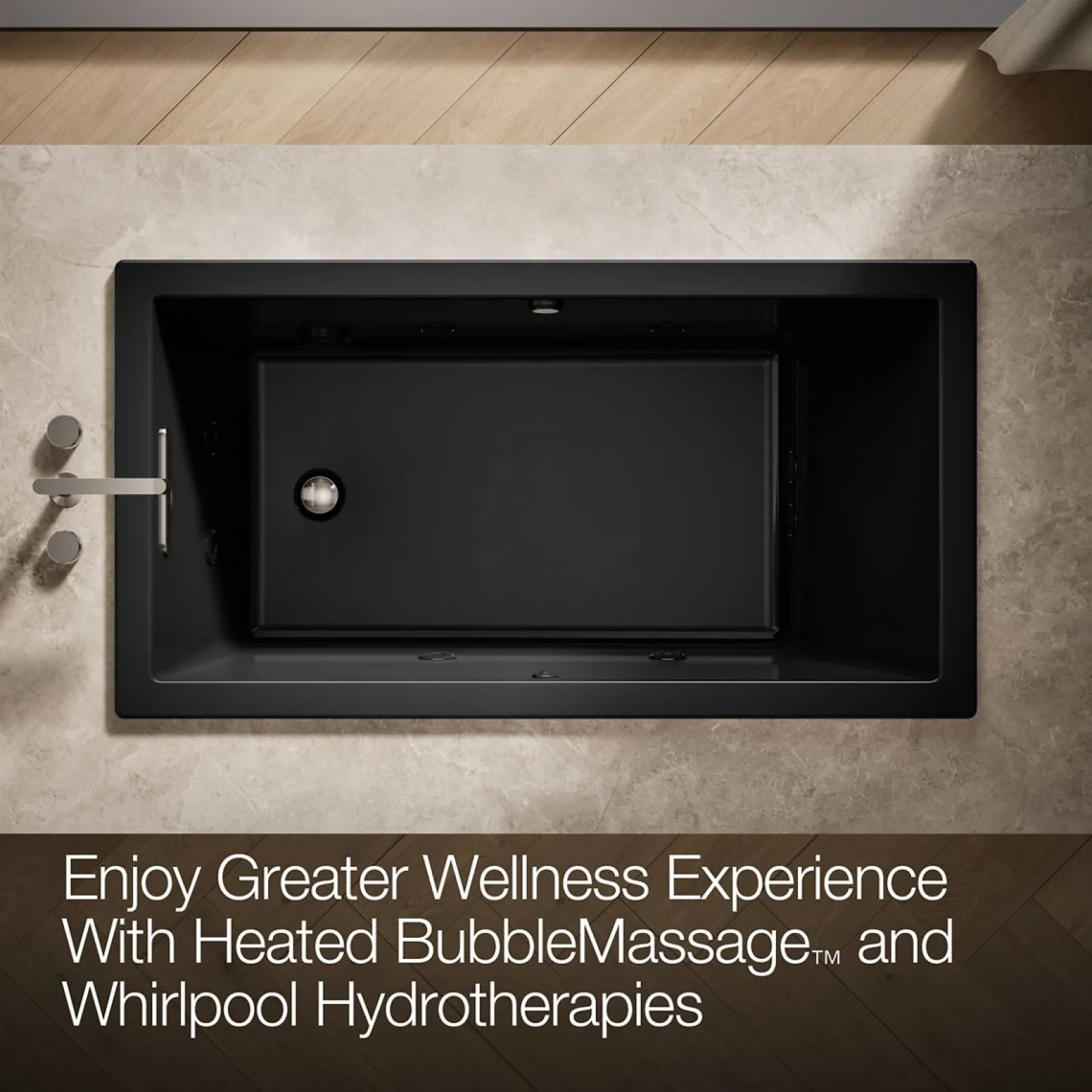 60" x 32" drop-in Heated BubbleMassage™ air bath with whirlpool^Kohler Best