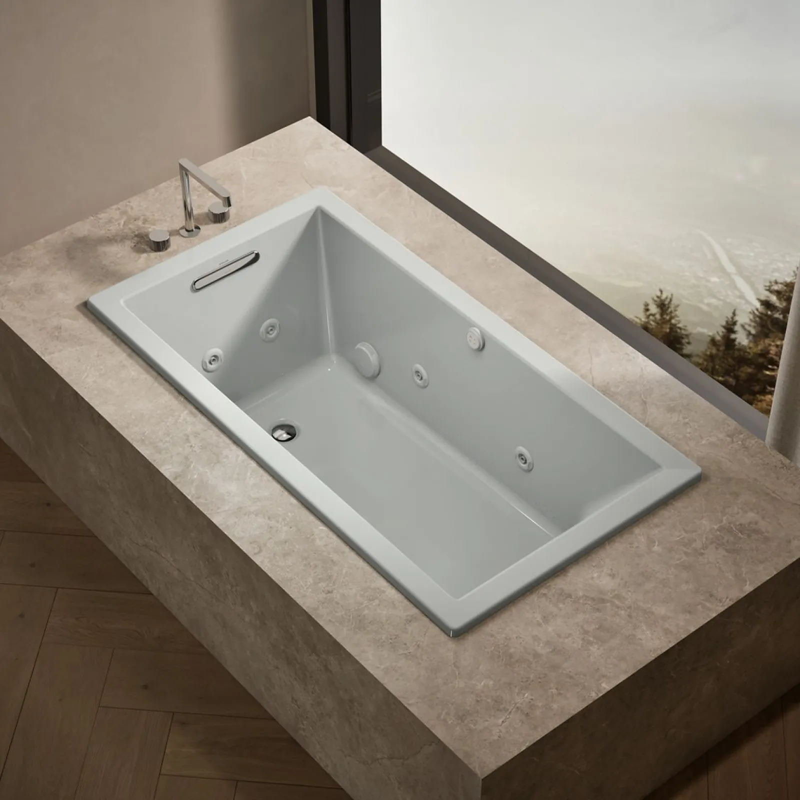 60" x 32" drop-in Heated BubbleMassage™ air bath with whirlpool^Kohler Best